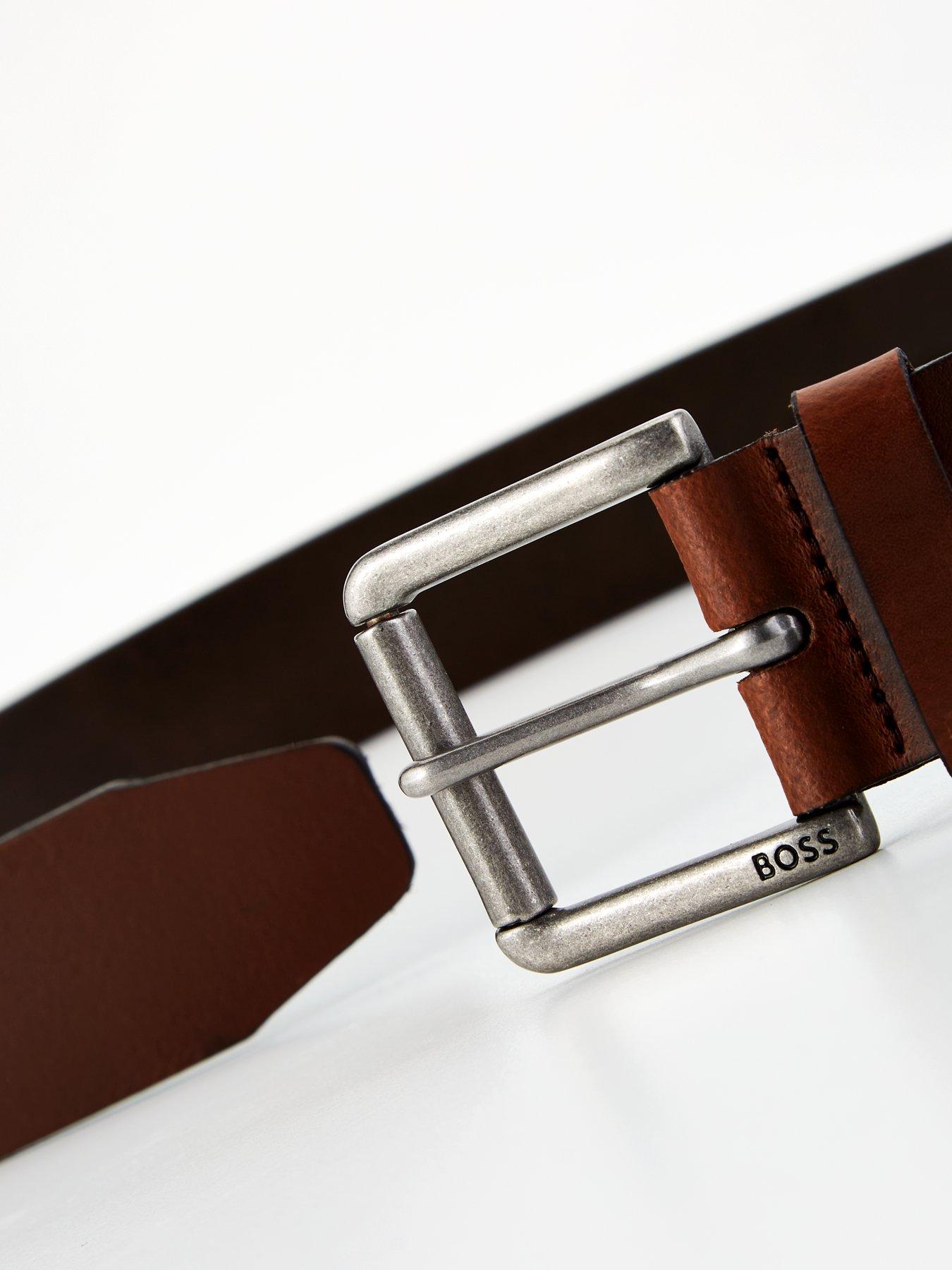 Image 4 of 4 of BOSS Joris Metal Buckle 4cm Leather Belt- Brown