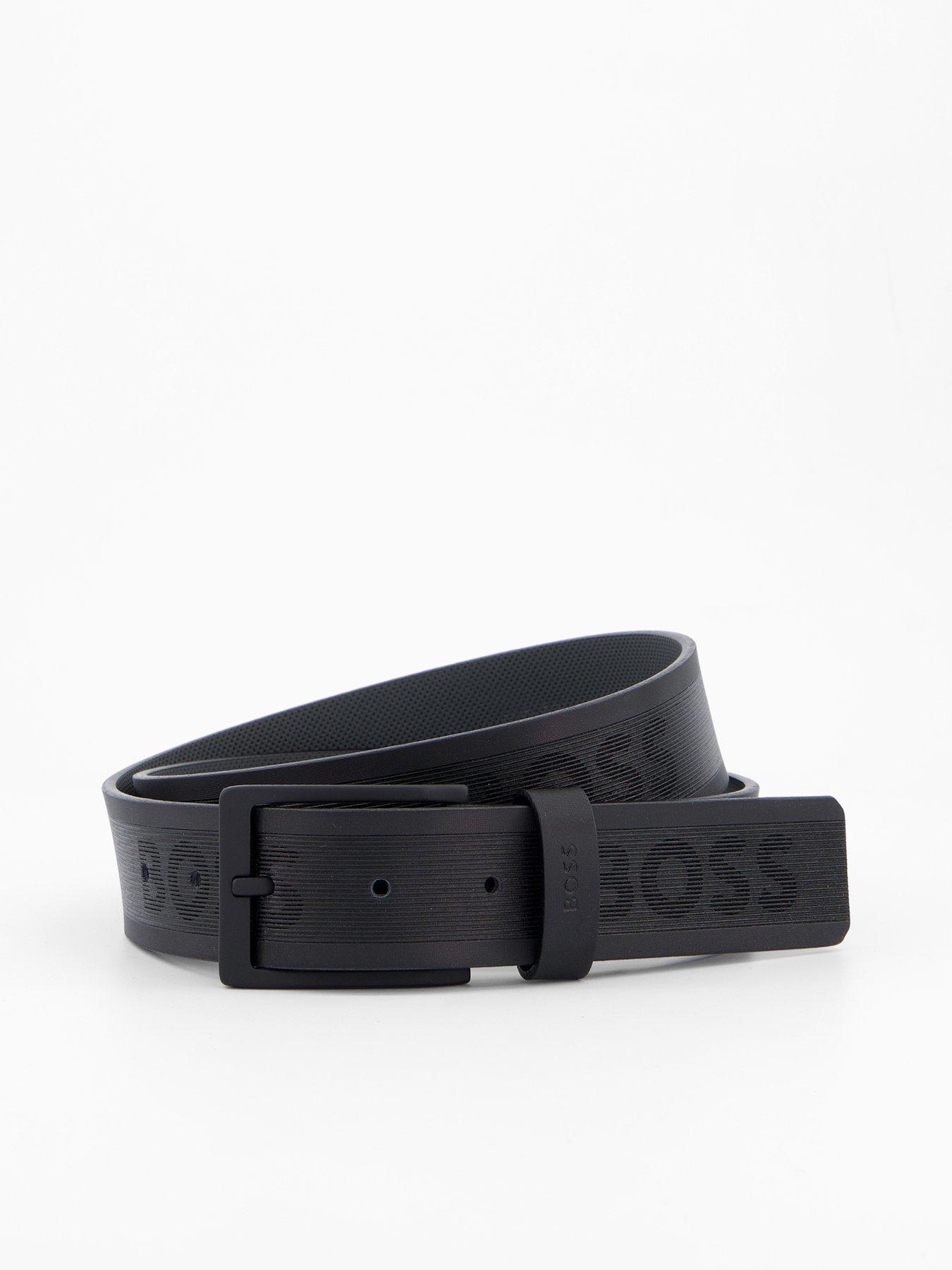 BOSS Pary Toal Logo 35Cm Casual Leather Belt - Black