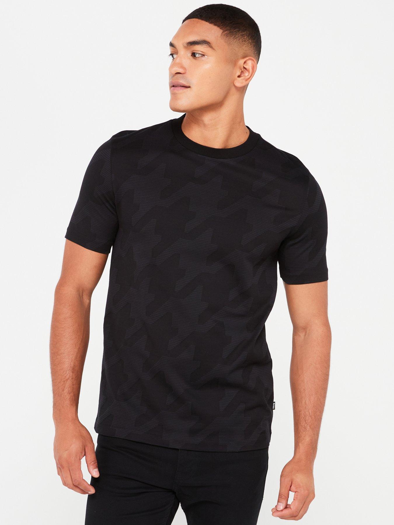 boss-thompson-45-regular-fit-houndstooth-jacquard-t-shirt-black