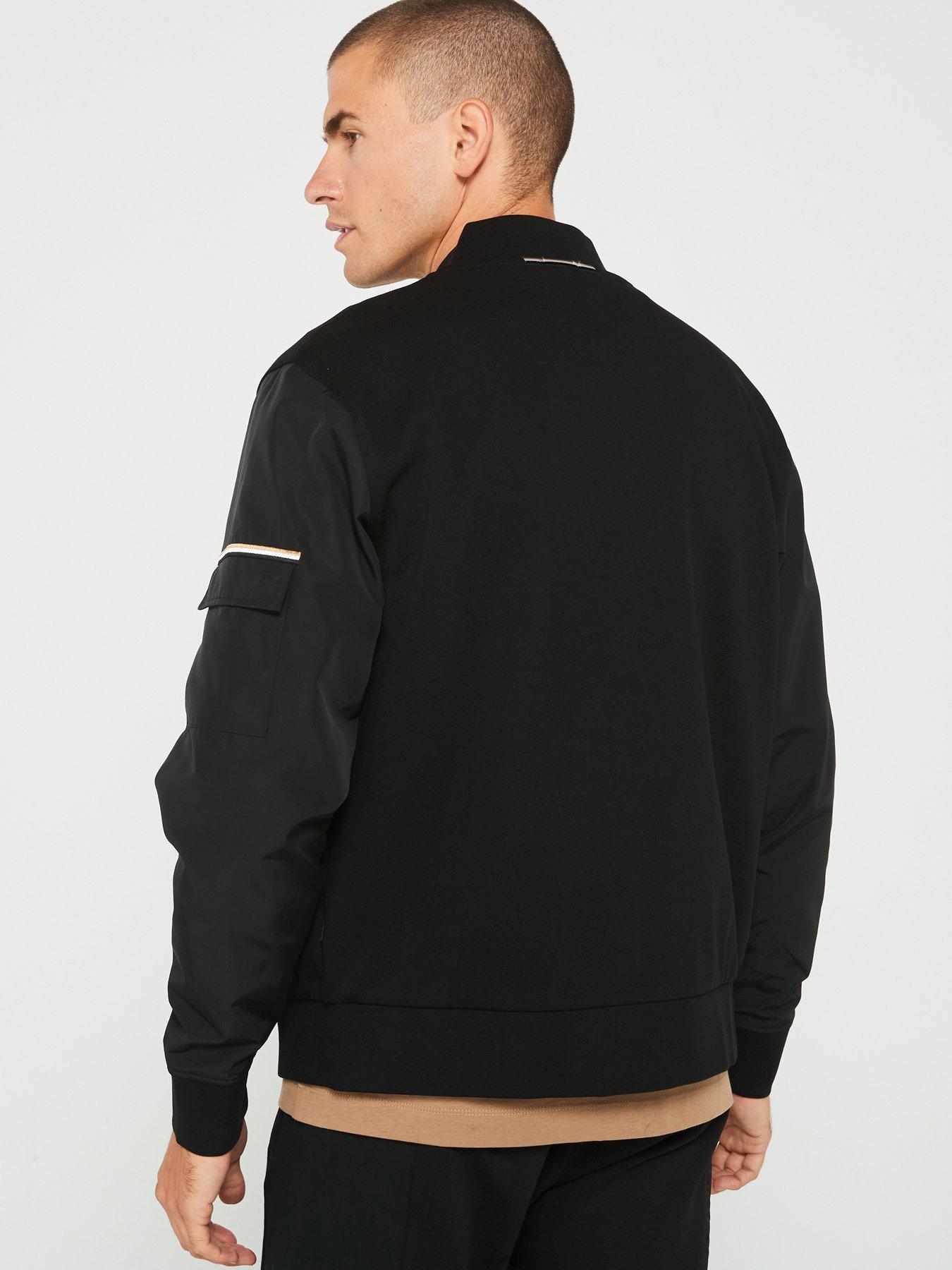 boss-boss-skiles-nylon-sleeve-pique-zip-bomber-blackstillFront