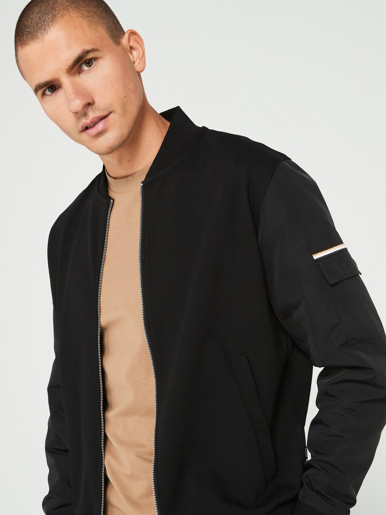 boss-boss-skiles-nylon-sleeve-pique-zip-bomber-blackoutfit