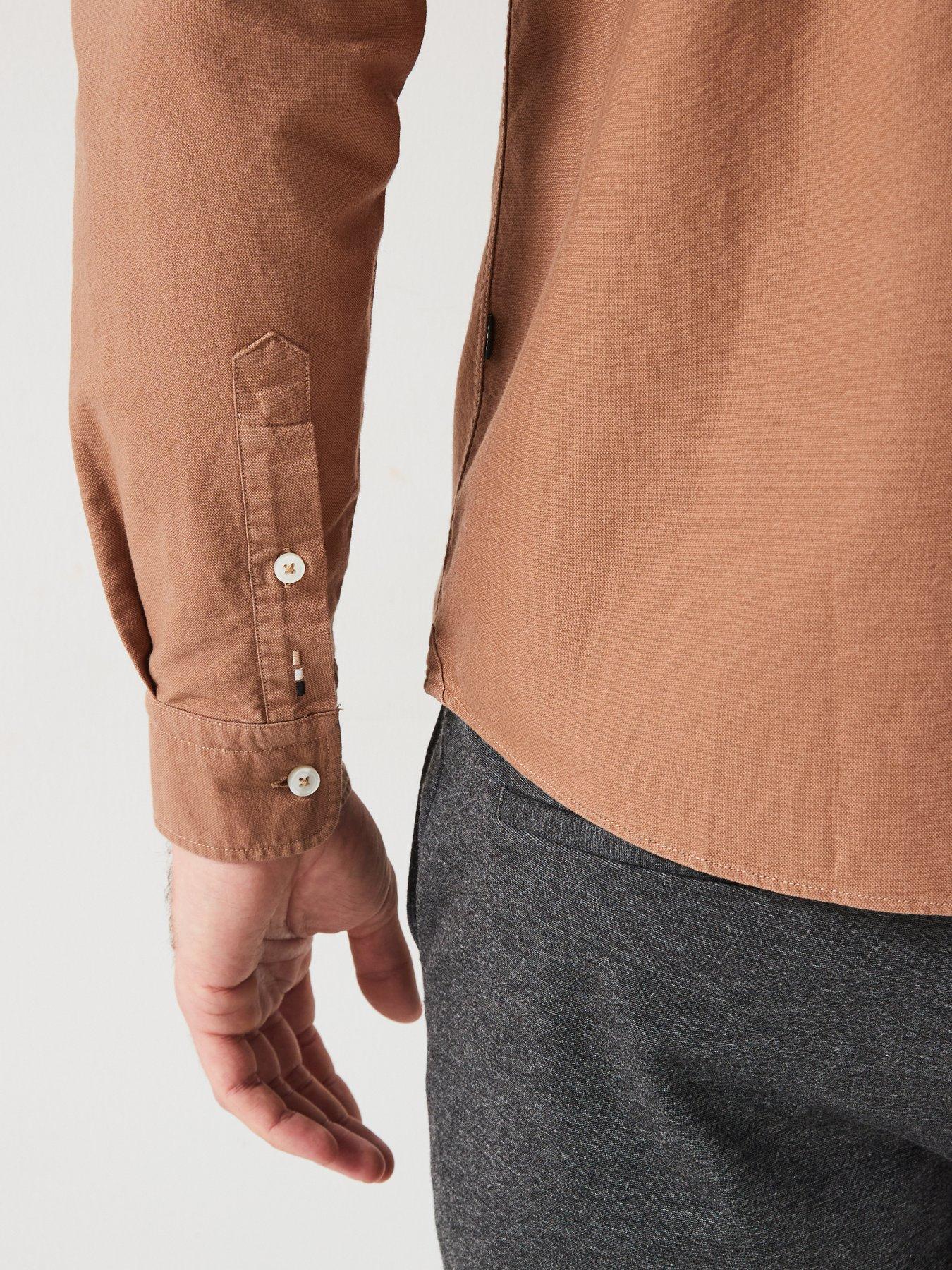 boss-roan-slim-fit-button-down-garment-dyed-shirt--browndetail