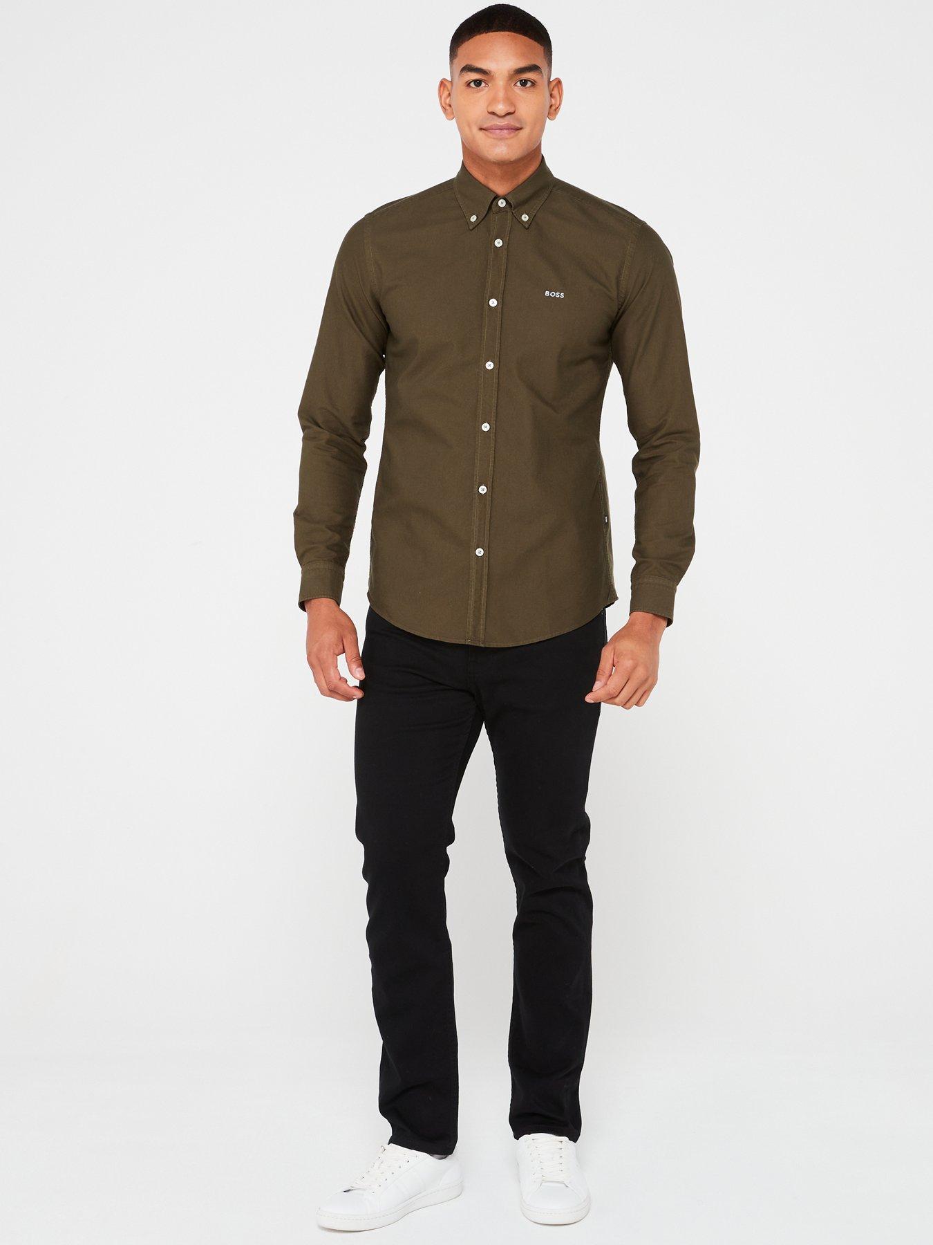 boss-roan-slim-fit-button-down-garment-dyed-shirt--khakiback