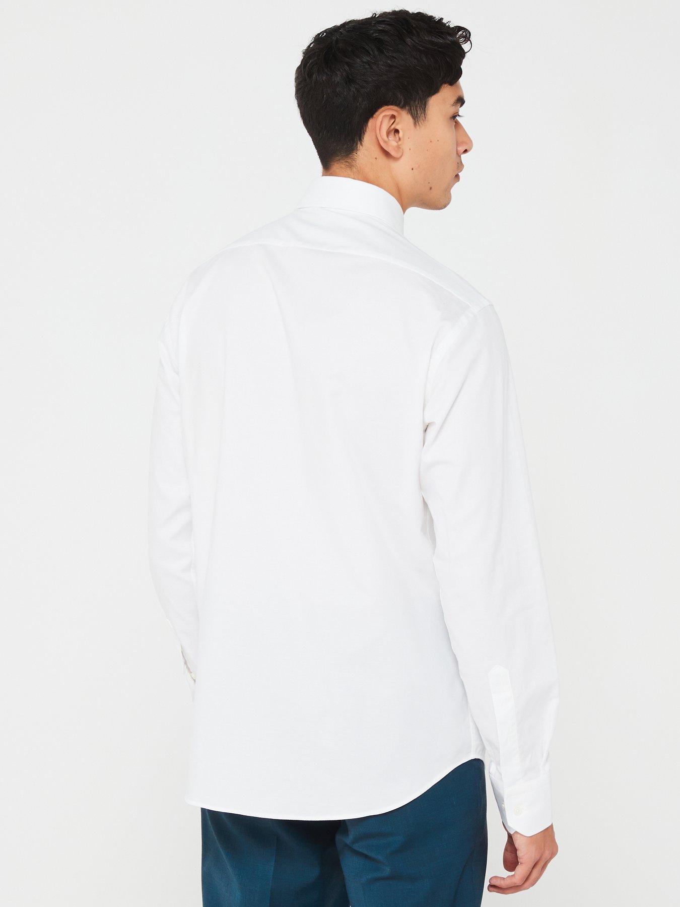 Image 2 of 5 of BOSS Joe Regular Fit Easy Iron Texture Shirt - White