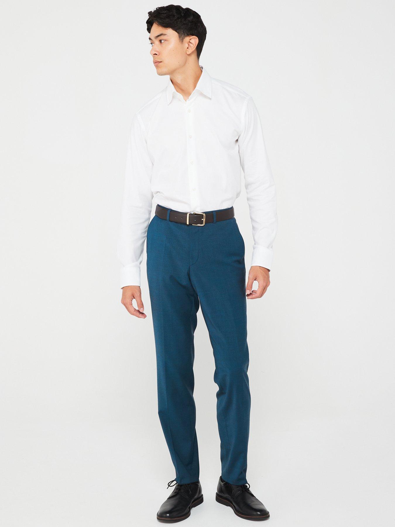 Image 3 of 5 of BOSS Joe Regular Fit Easy Iron Texture Shirt - White