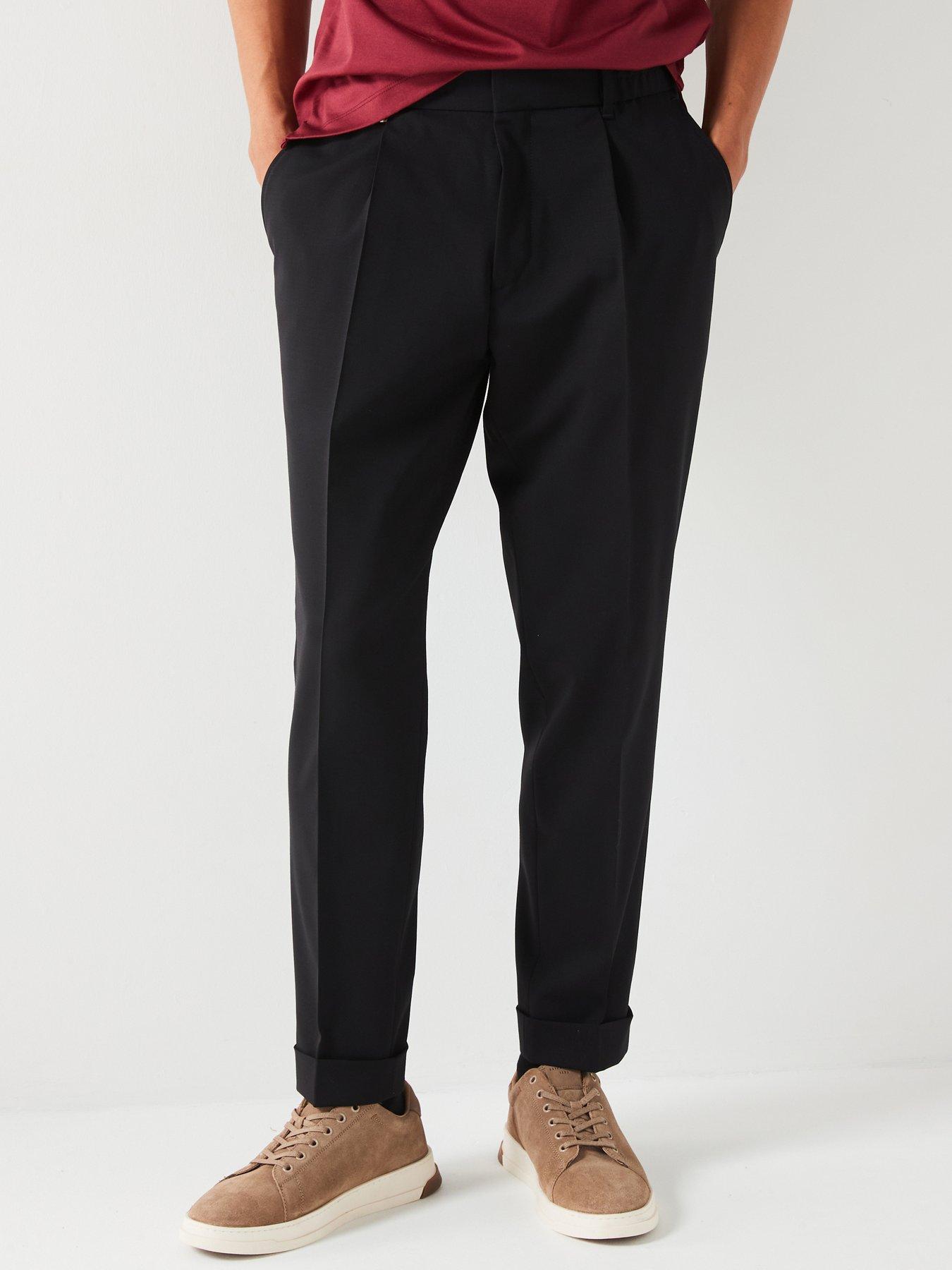 boss-pepe-casual-waistband-stretch-turn-up-casual-trousers-black