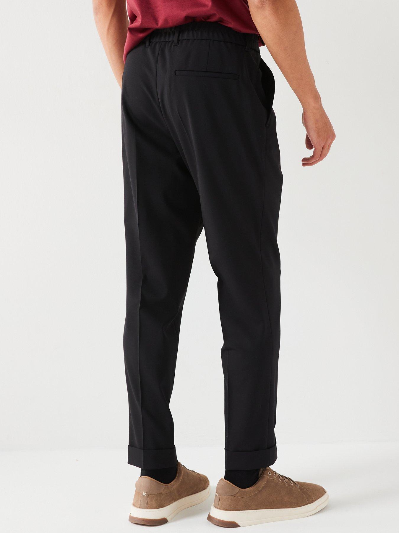 boss-pepe-casual-waistband-stretch-turn-up-casual-trousers-blackstillFront