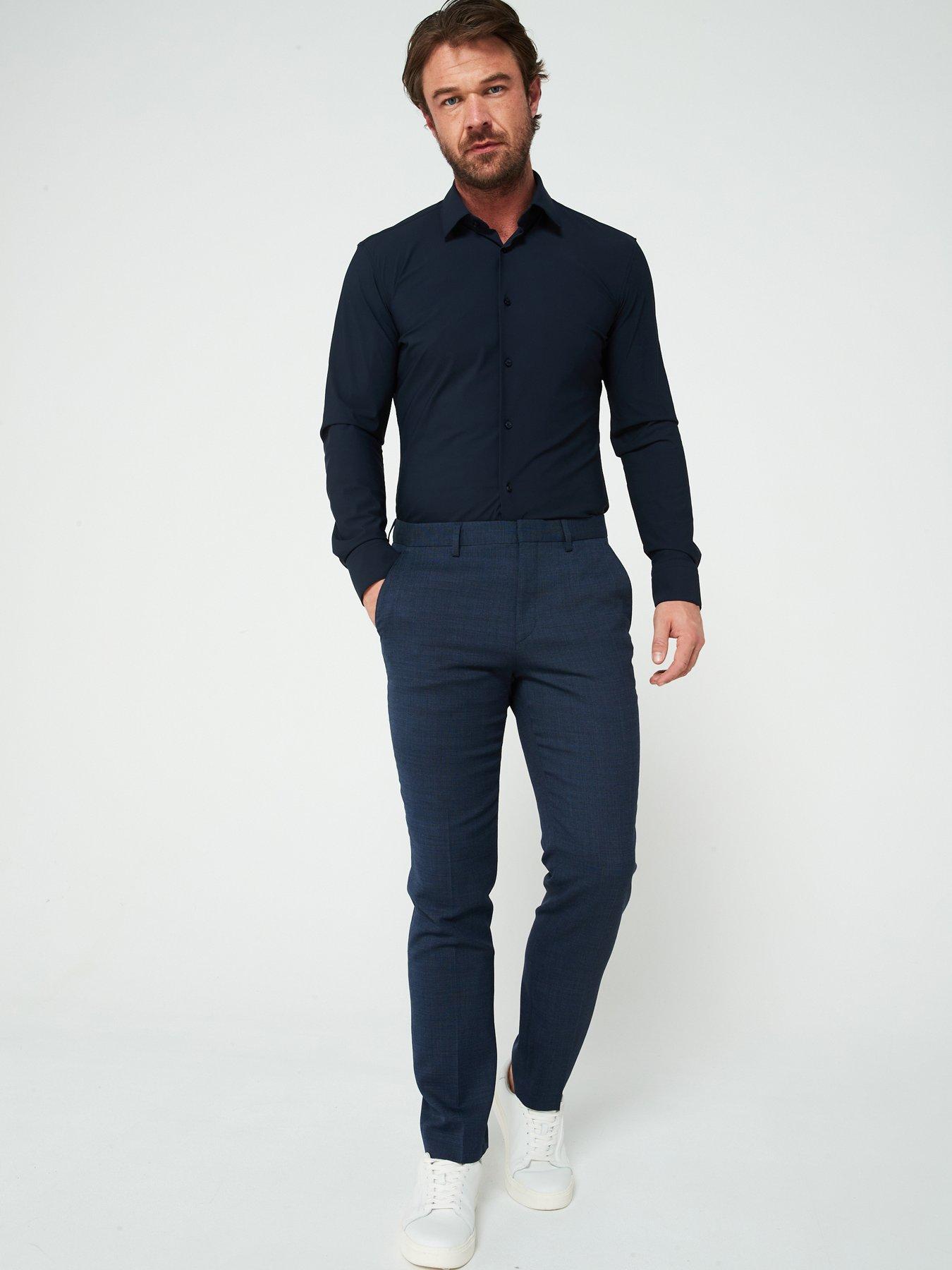 boss-lean-regular-fit-basket-weave-stretch-wool-suit-trousers--navy