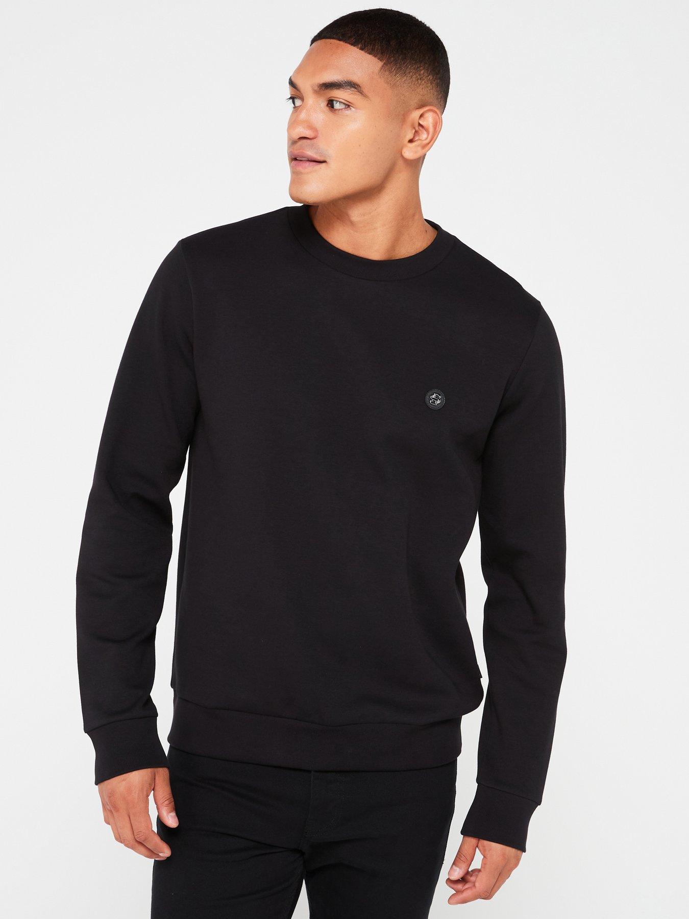 boss-sharpe-01-regular-fit-nickel-logo-crew-sweat-black