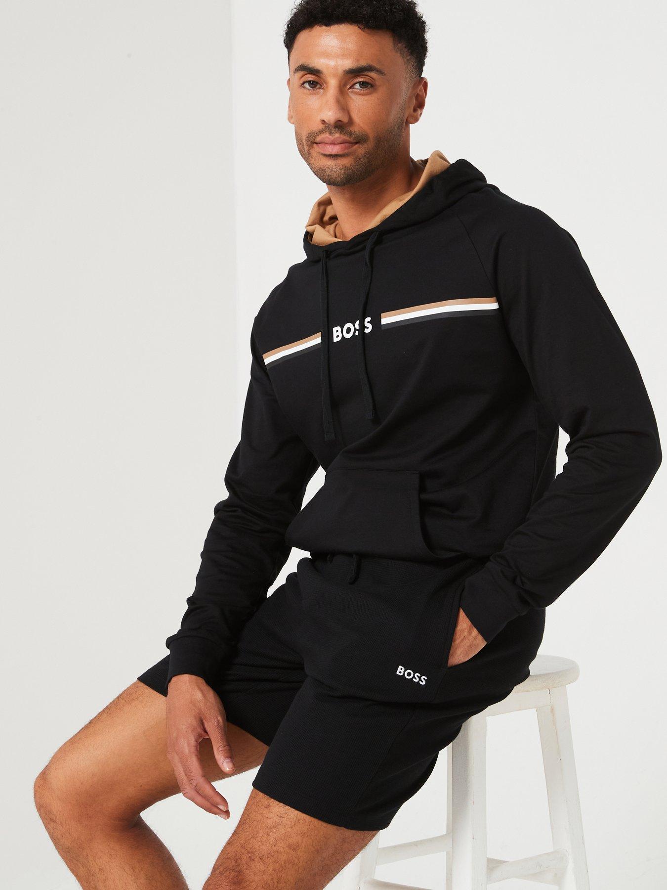 boss-waffle-loungewear-shorts-blackoutfit