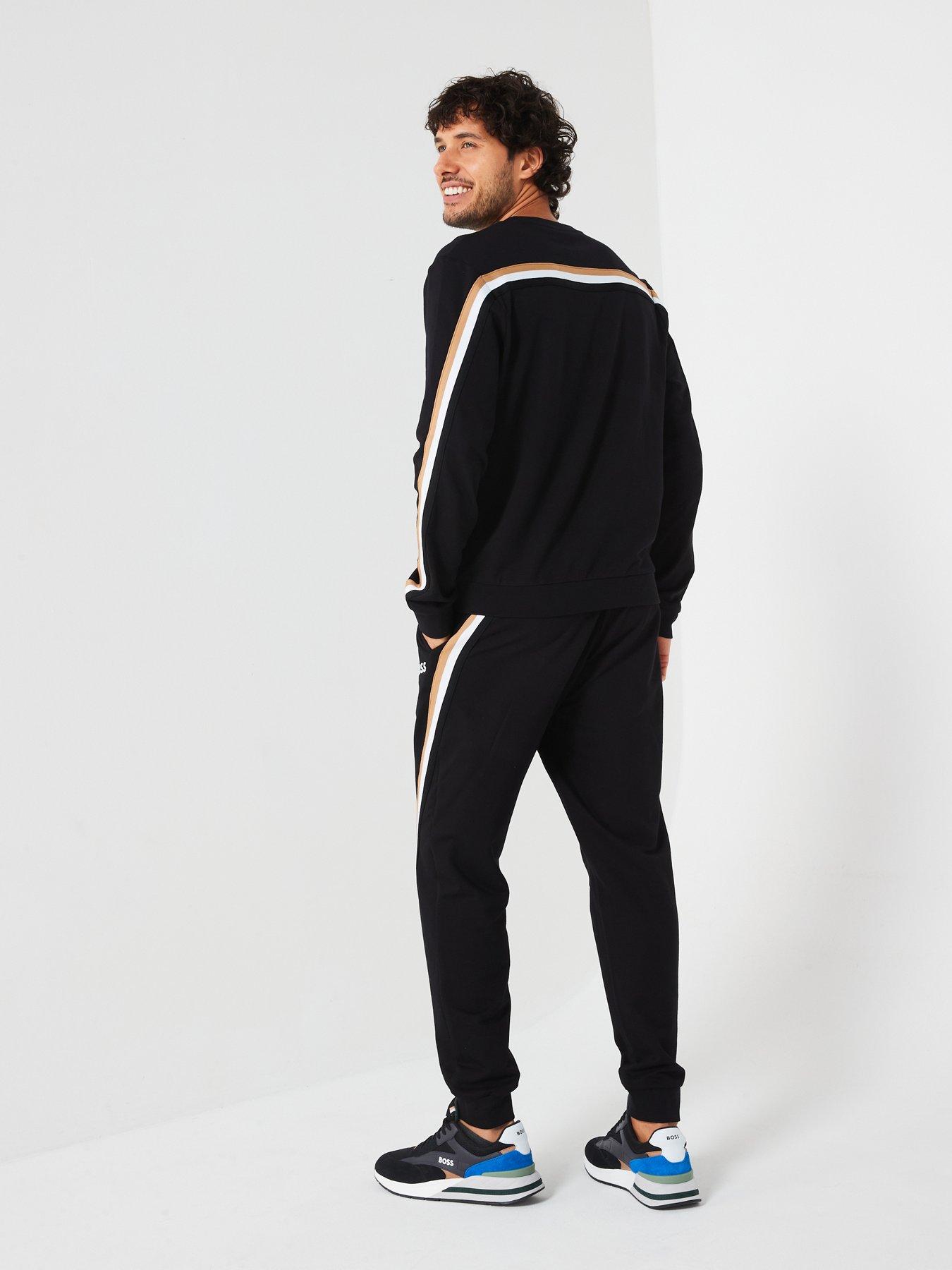 boss-iconic-corporate-stripe-crew-sweat-tracksuit-blackstillFront