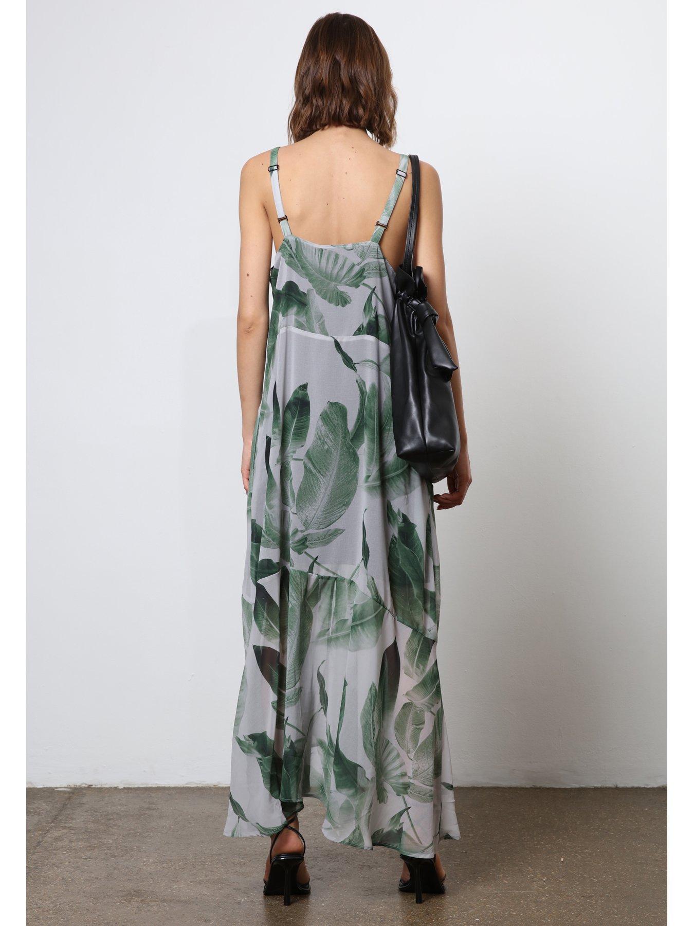 Image 4 of 6 of Religion Maxi Slip Dress - Green