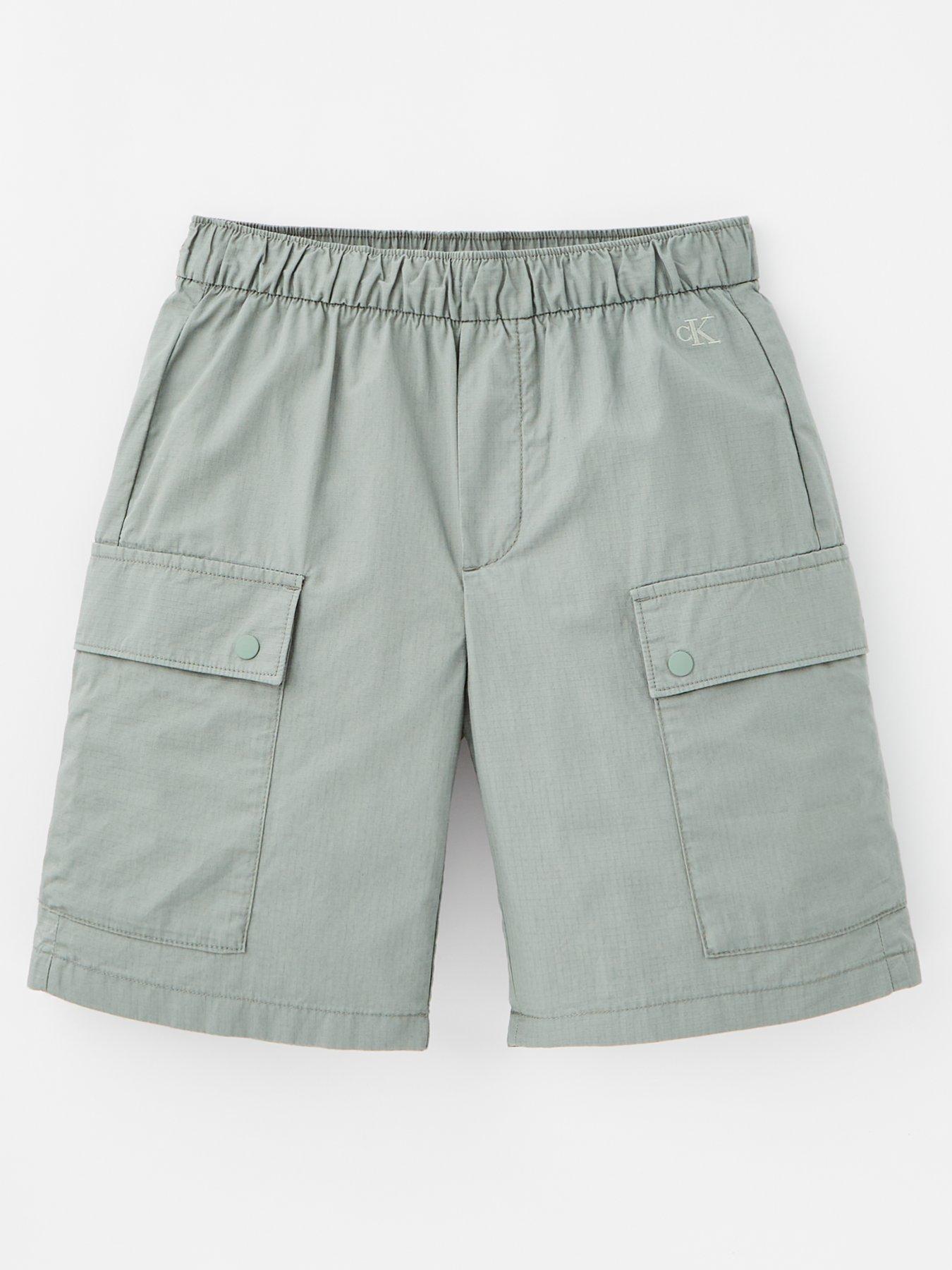 calvin-klein-jeans-boys-cotton-ripstop-cargo-shorts-khaki