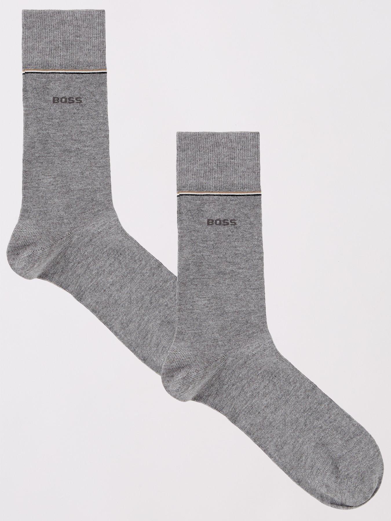 boss-2-pack-corporate-logo-crew-socks-grey