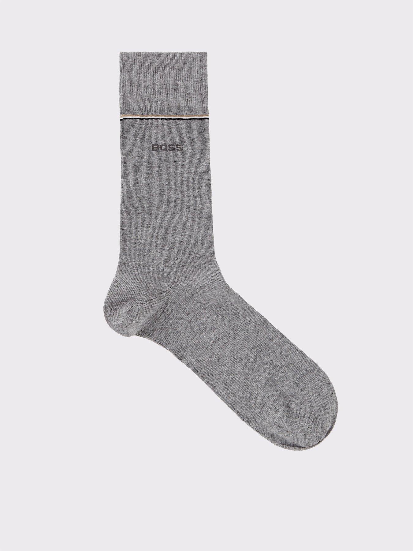 boss-2-pack-corporate-logo-crew-socks-greystillFront