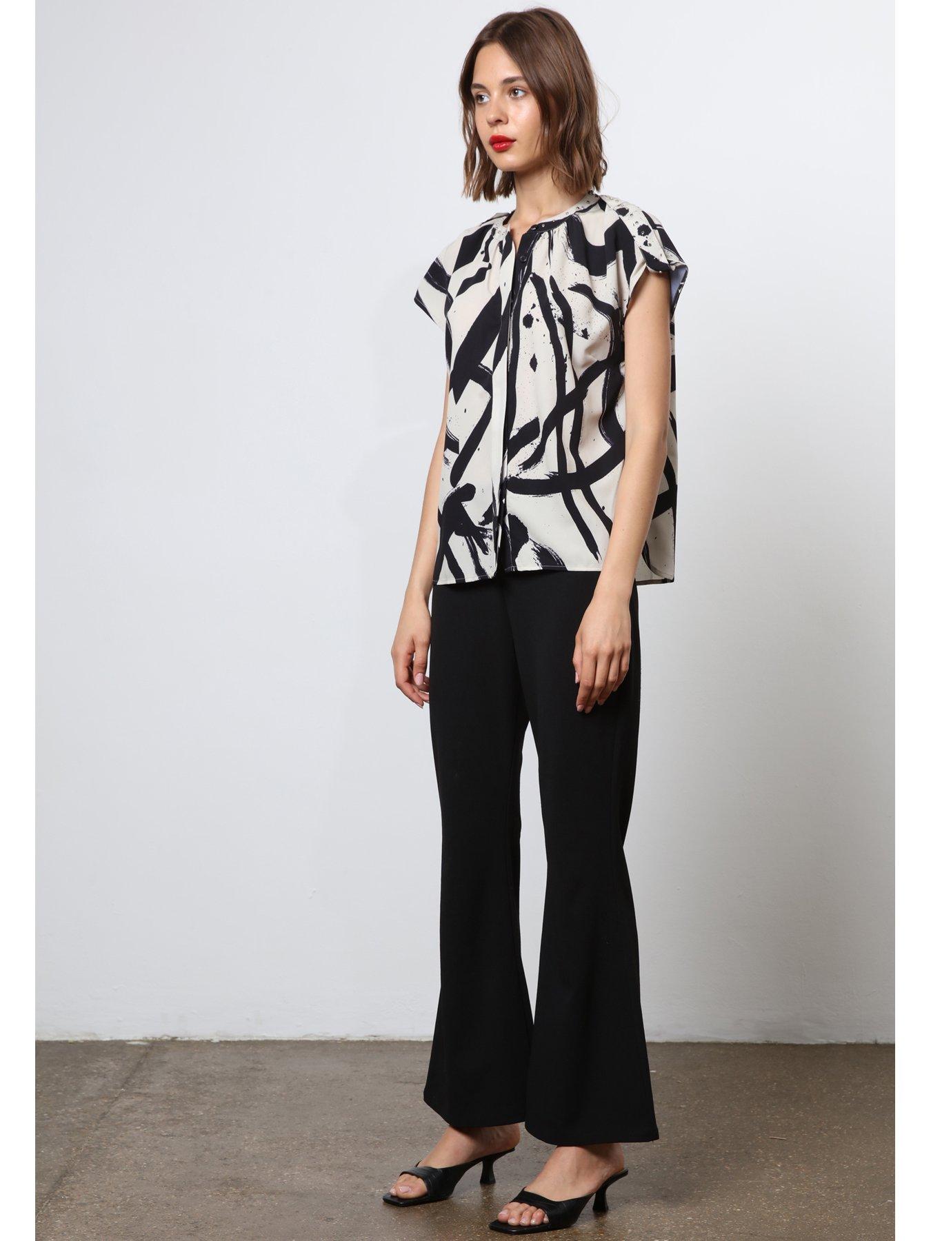 Image 3 of 6 of Religion Abstract Studded Shirt - White