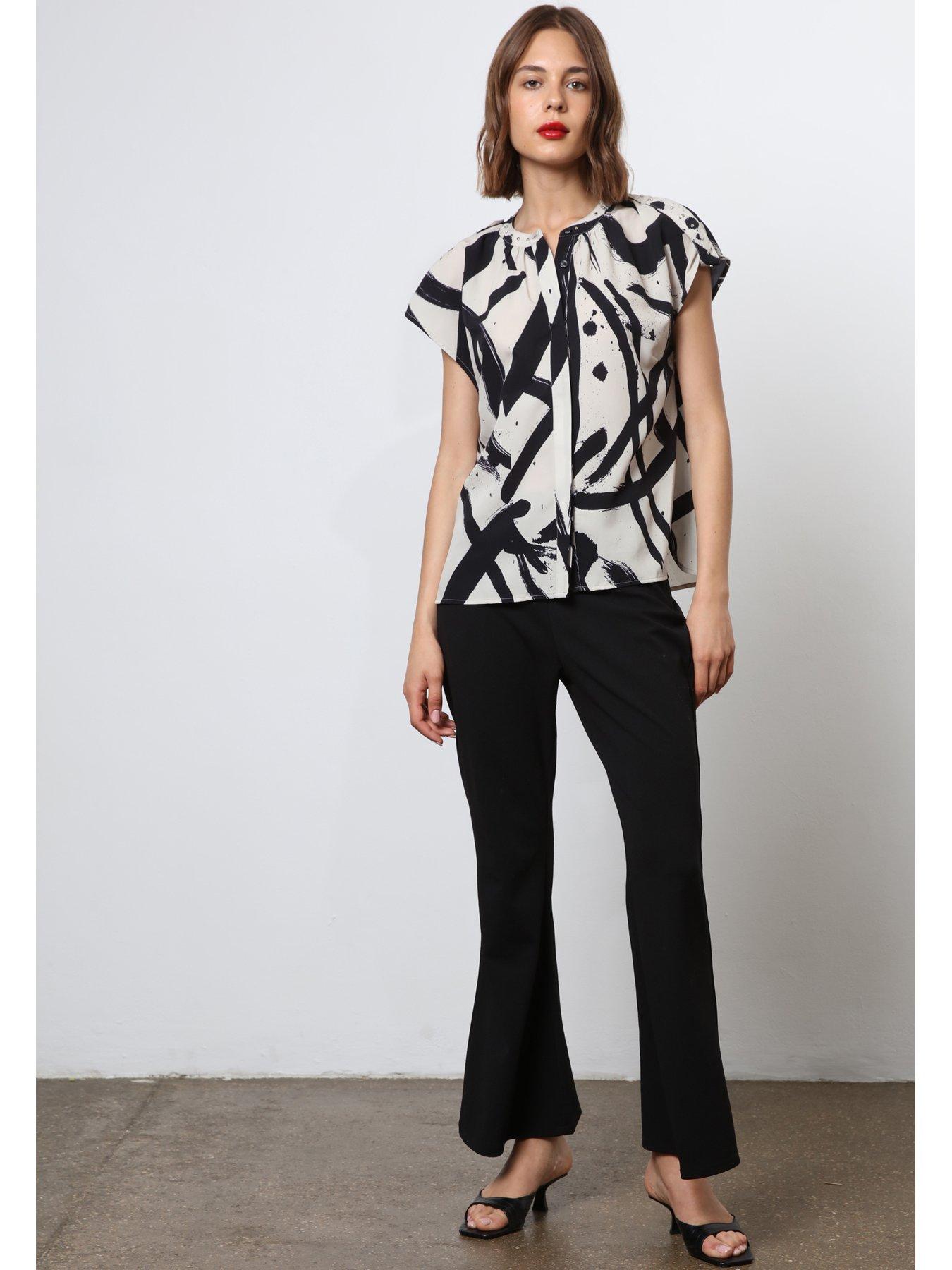 Image 5 of 6 of Religion Abstract Studded Shirt - White