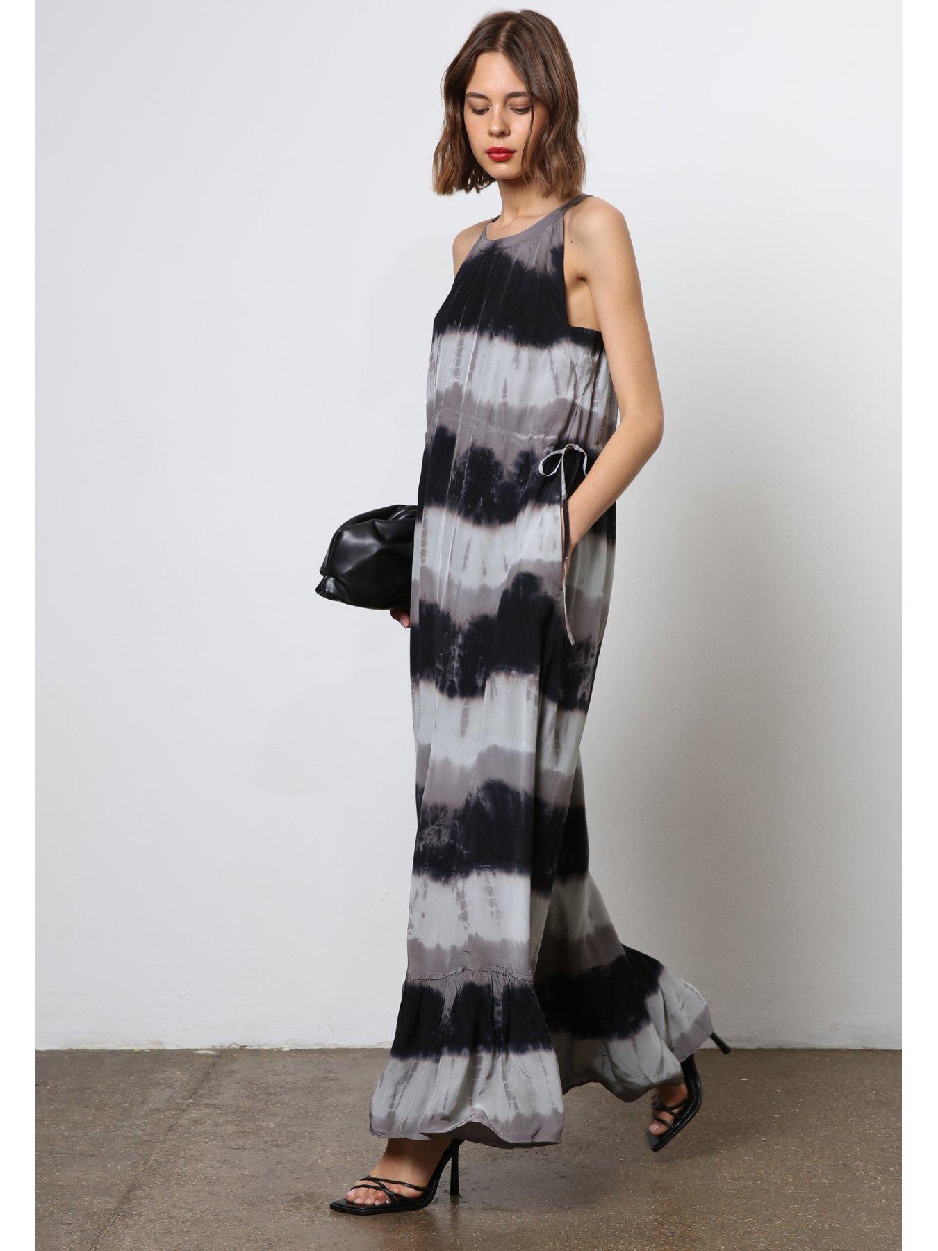 religion-halter-neck-tie-dye-maxi-dress-blackback