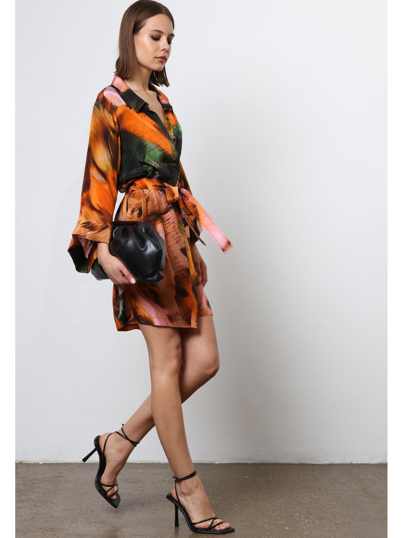 religion-printed-shirt-dress-orangeback