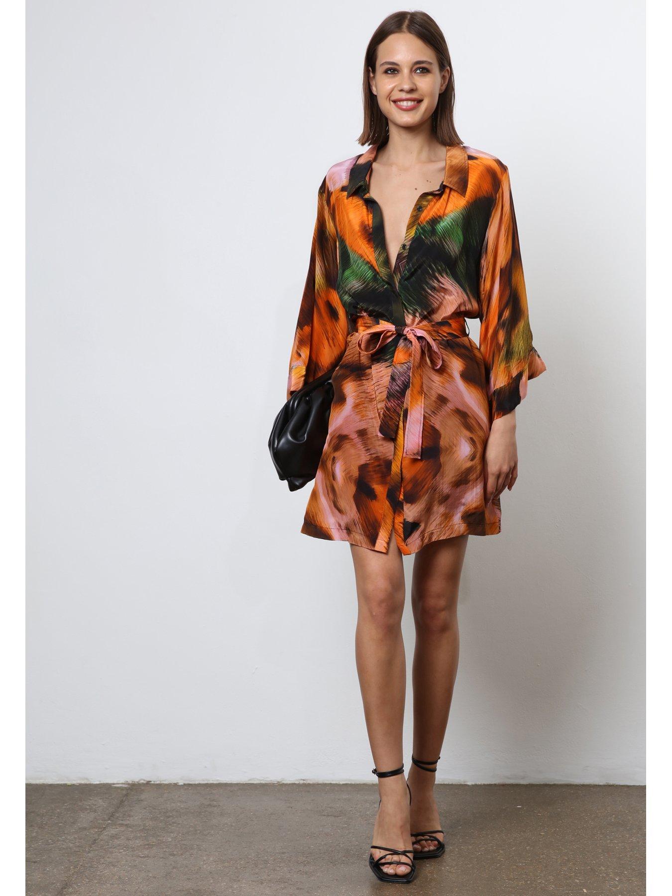 religion-printed-shirt-dress-orangeoutfit