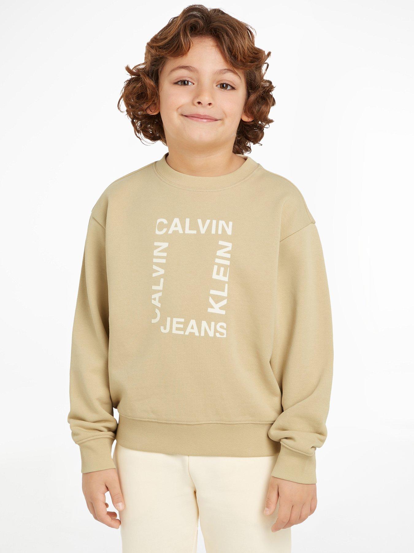 calvin-klein-jeans-boys-maxi-hero-flock-logo-sweat-light-khakistillFront