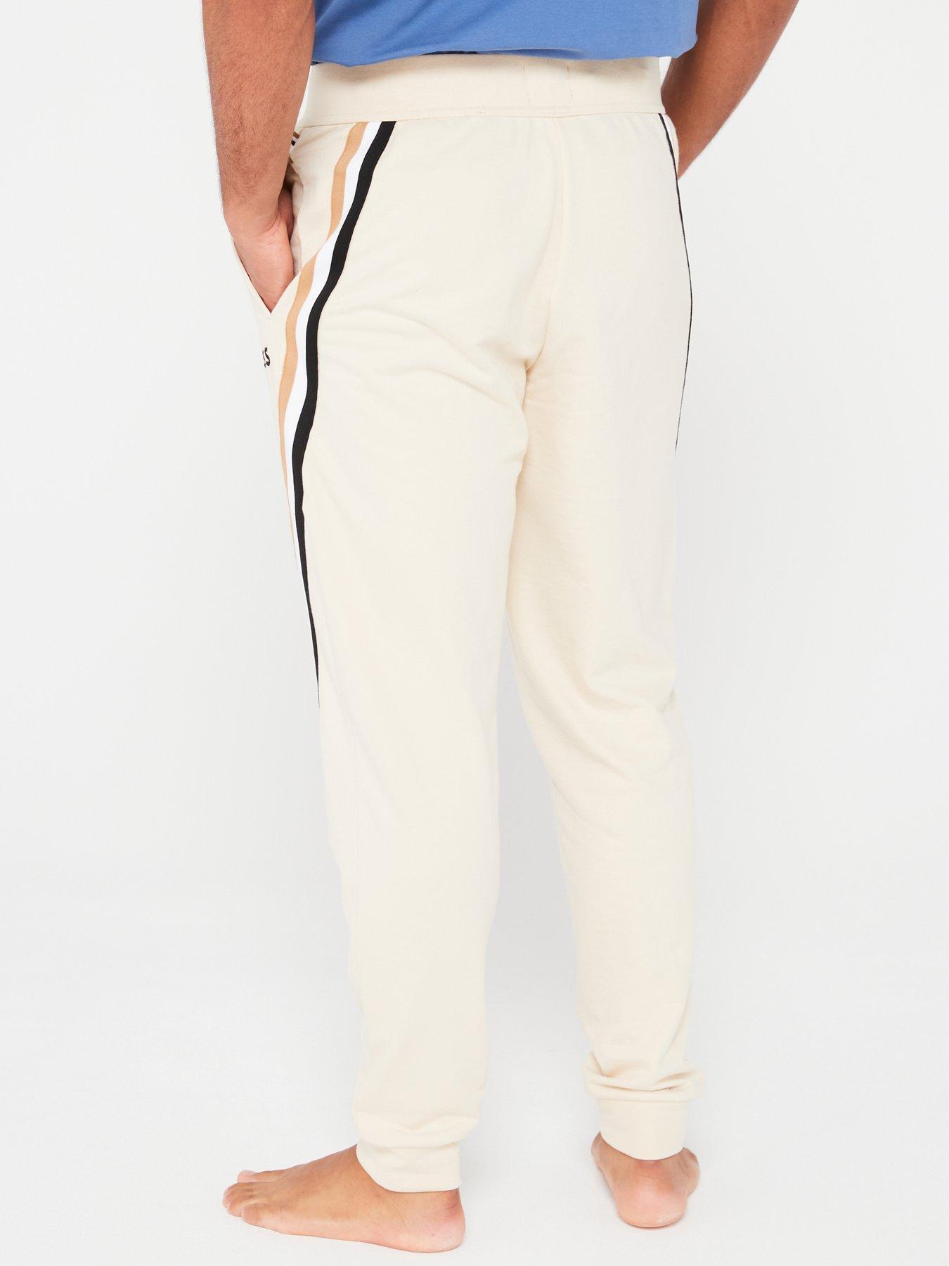 boss-iconic-corporate-stripe-cuff-loungewear-loungewear-pants-beigestillFront