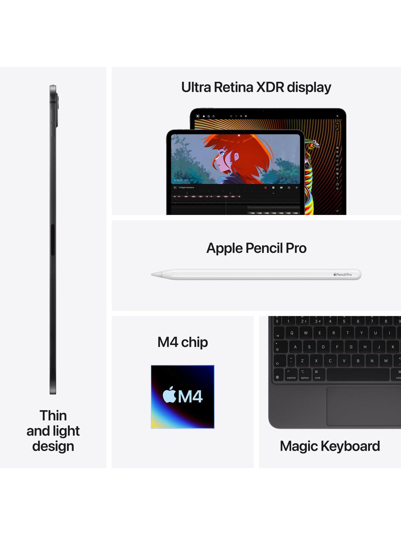 Image 6 of 8 of Apple iPad Pro (M4, 2024) 11-inch, Wi-Fi &amp; Cellular, 256Gb with Standard Glass - Silver