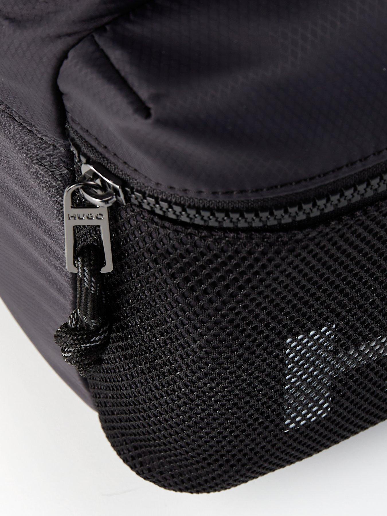 Image 4 of 4 of HUGO Hugo Hans Mesh Panel Logo Backpack - Black