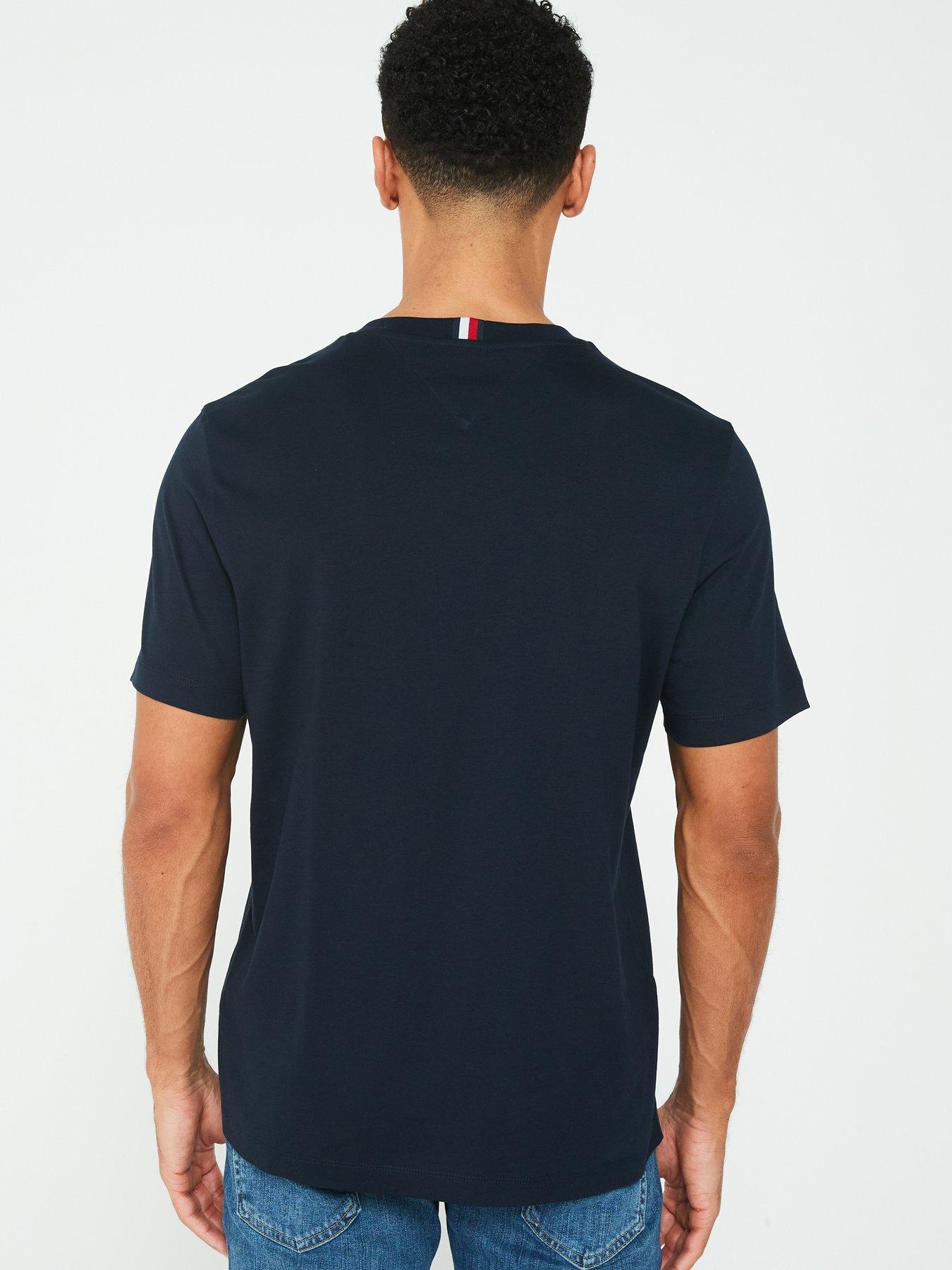 tommy-hilfiger-tommy-hilfiger-chest-stripe-t-shirt-navystillFront