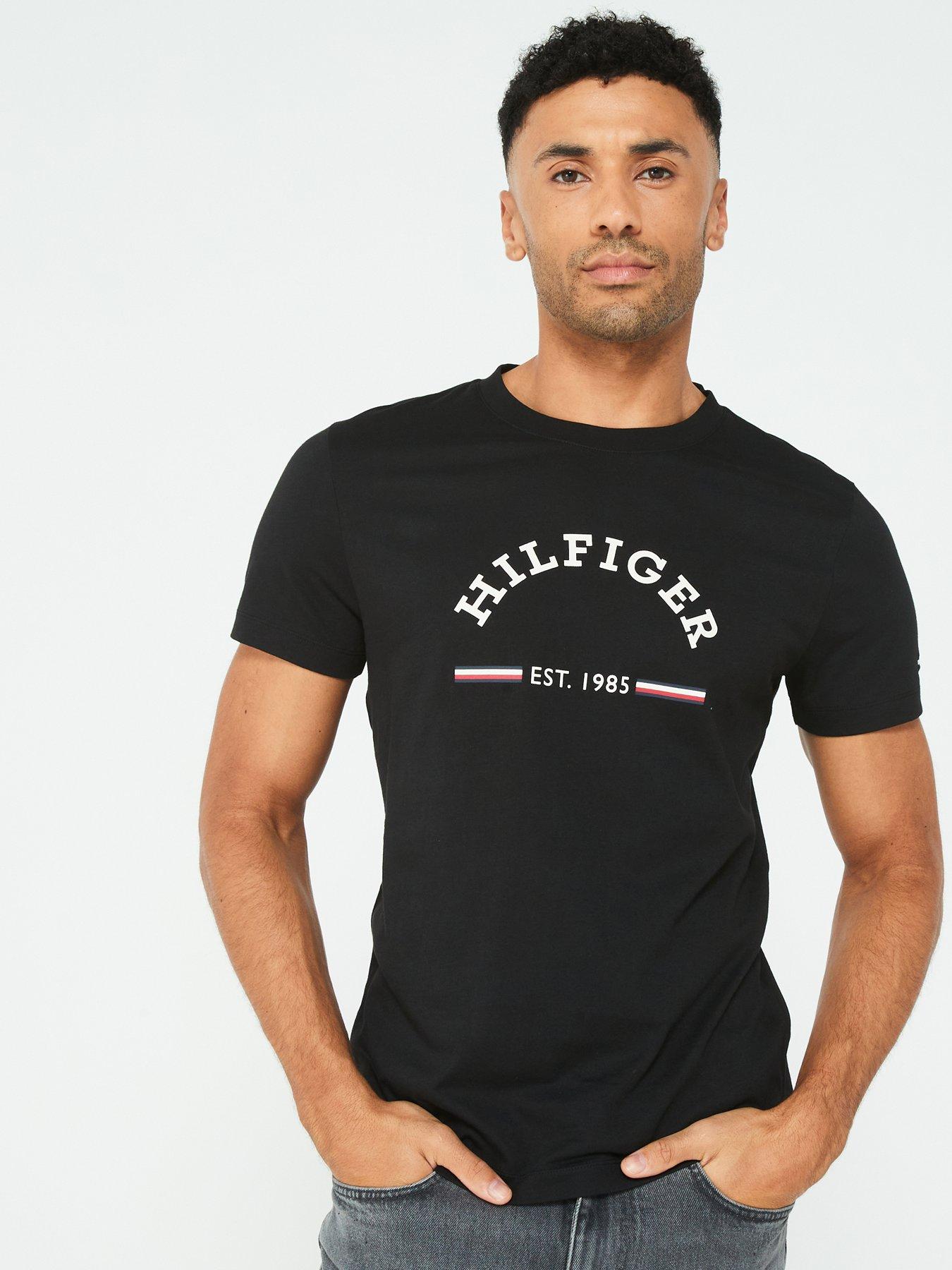 tommy-hilfiger-tommy-hilfiger-arch-global-stripe-logo-t-shirt-black