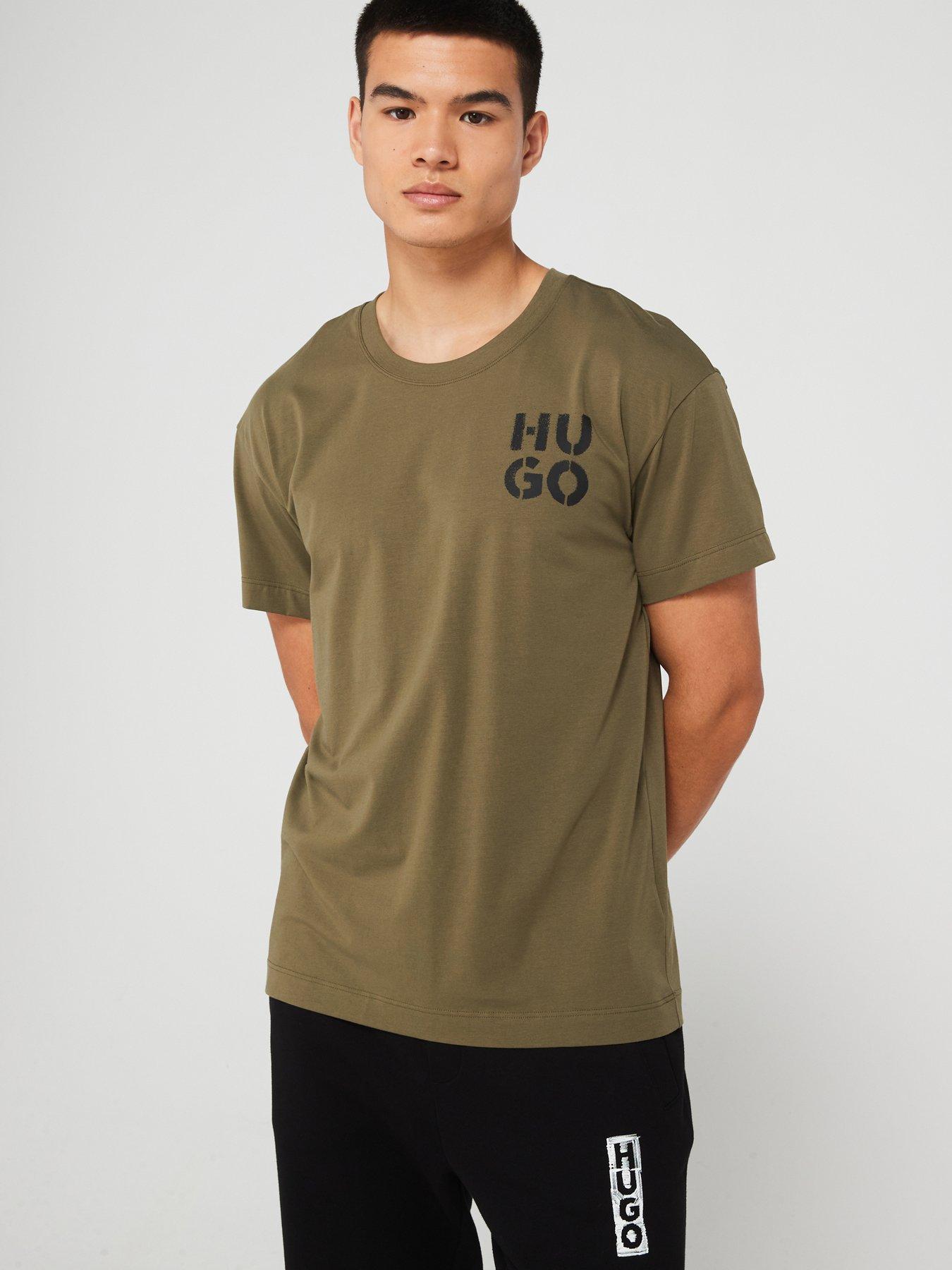 hugo-hugo-stacked-spray-logo-loungewear-t-shirt-khaki