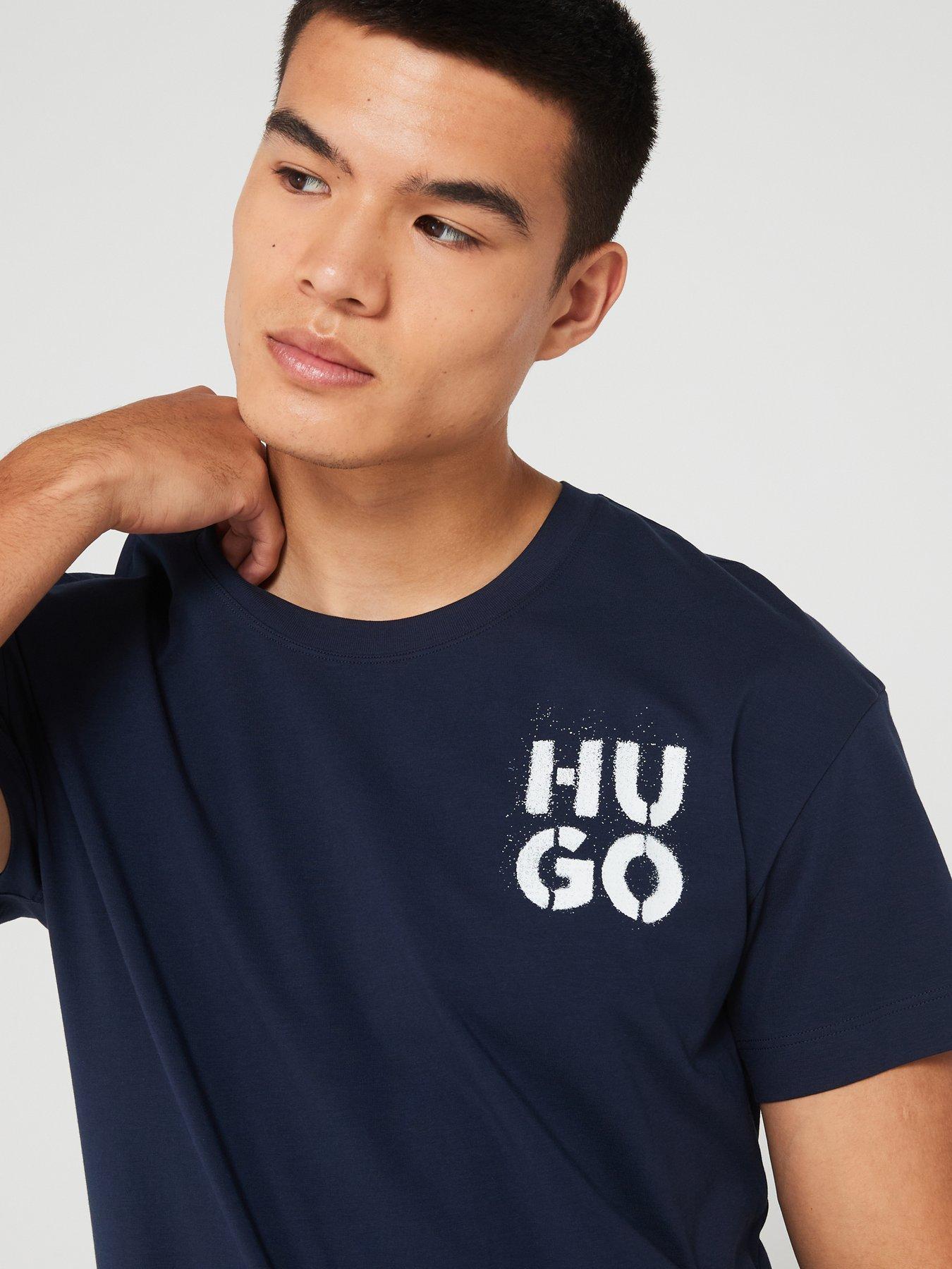 hugo-hugo-stacked-spray-logo-loungewear-t-shirt-dark-blueoutfit