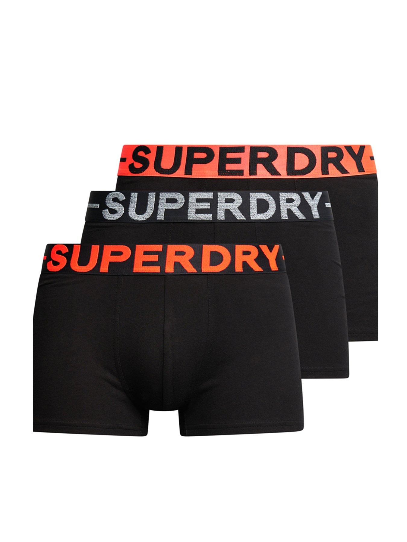 Image 1 of 5 of Superdry 3-pack Logo Waistband Trunks - Black