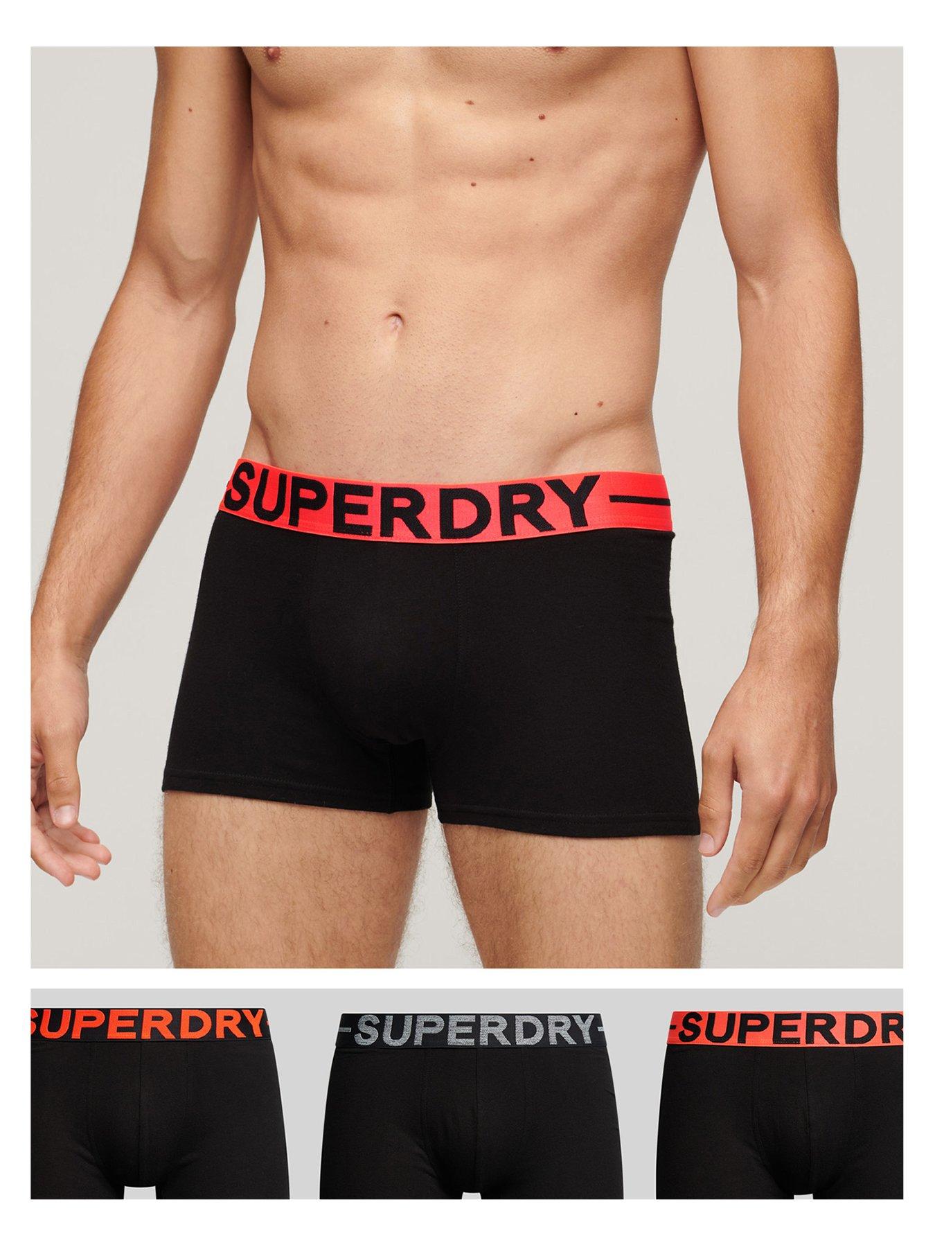 Image 2 of 5 of Superdry 3-pack Logo Waistband Trunks - Black
