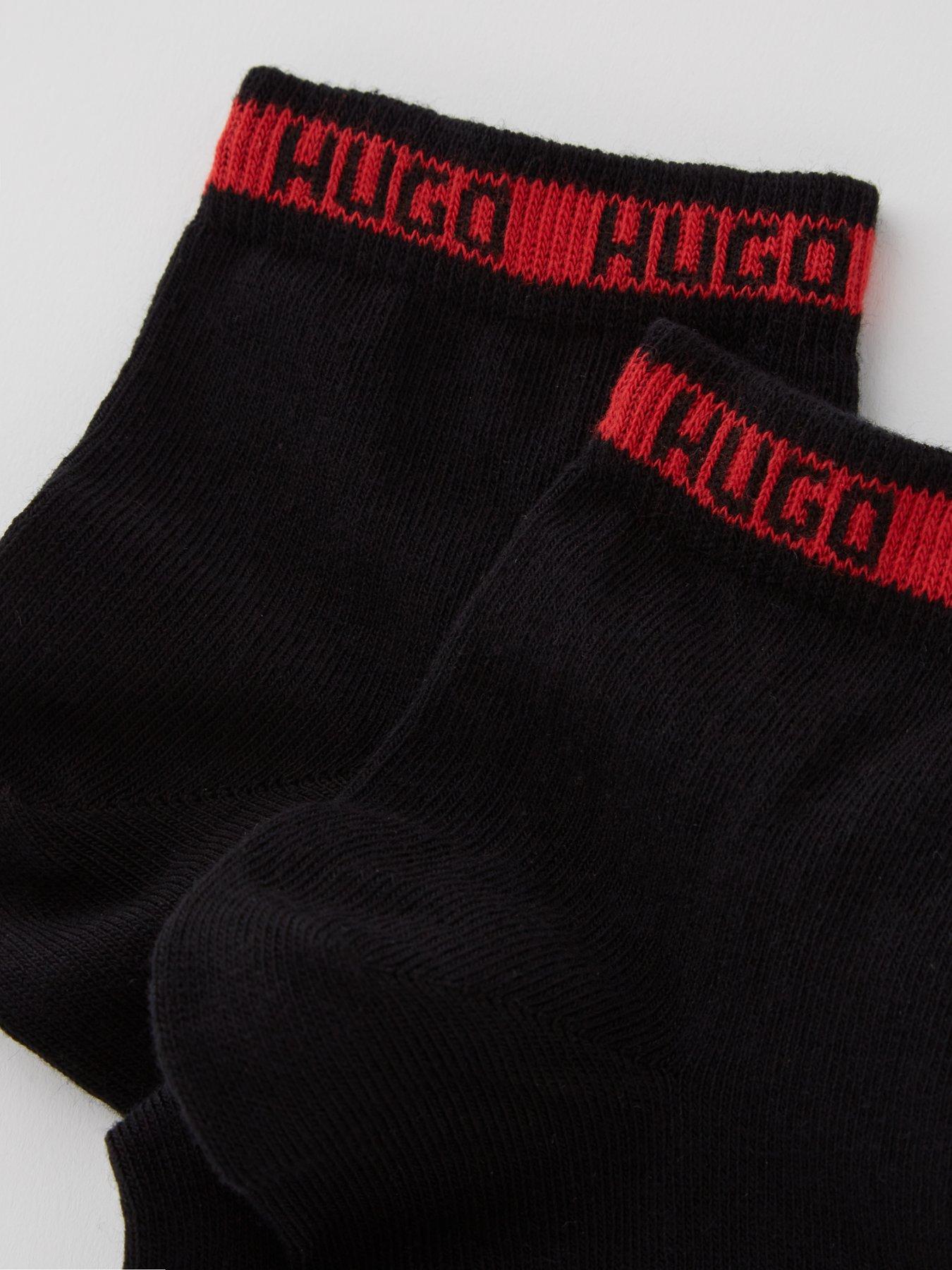 hugo-hugo-2-pack-tape-half-crew-socks-blackback