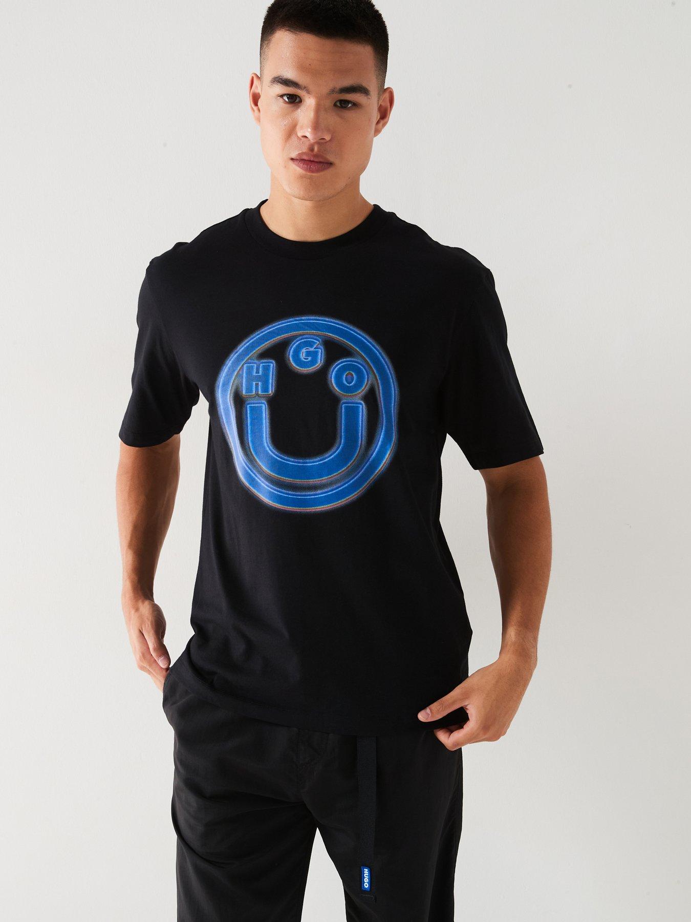 hugo-blue-nakoree-regular-fit-smiey-face-t-shirt-blackfront