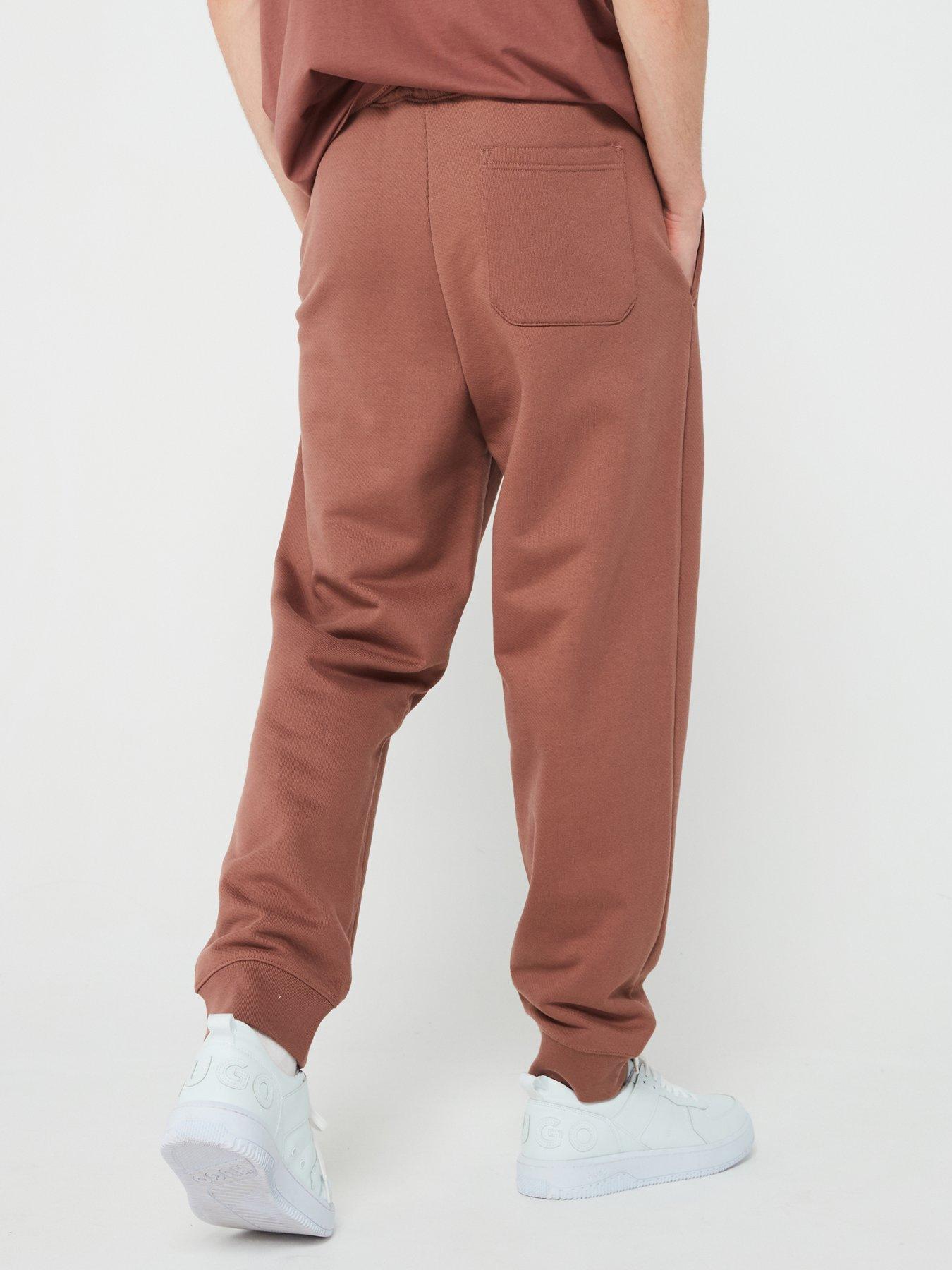 hugo-blue-nevez-oversized-international-logo-cuff-joggers-brownstillFront