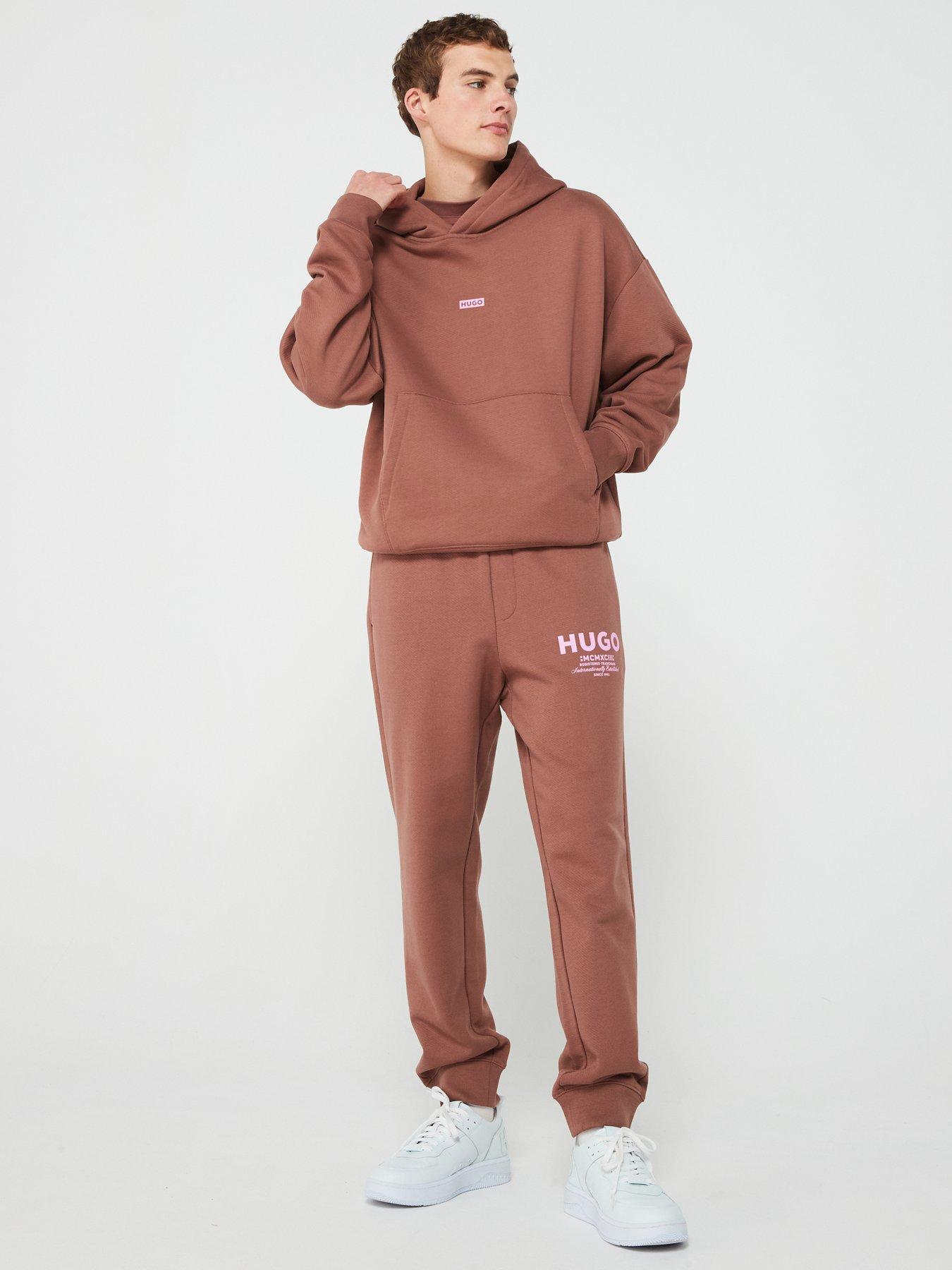 hugo-blue-nevez-oversized-international-logo-cuff-joggers-browndetail