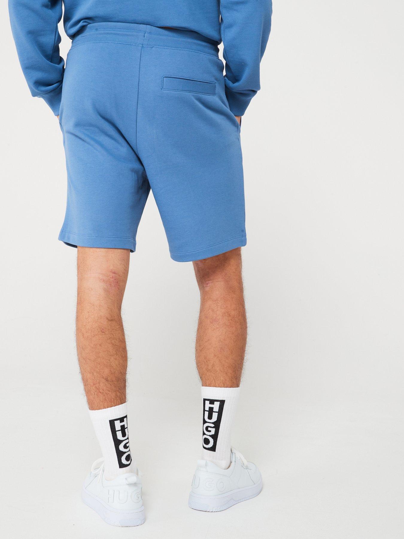 Image 2 of 5 of HUGO HUGO Diz222 Patch Logo Sweat Shorts - Mid Blue