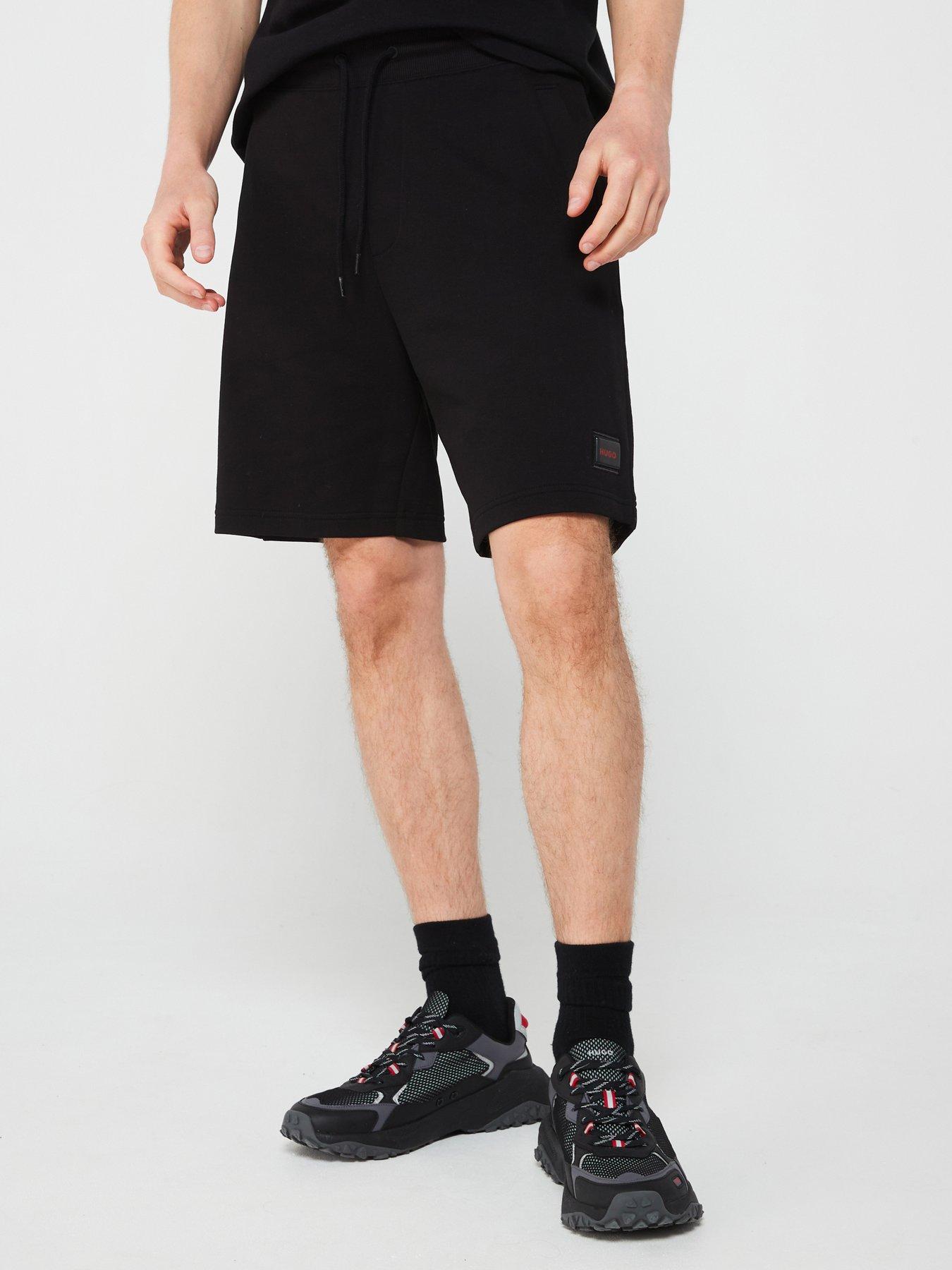 hugo-hugo-diz-relaxed-fit-gel-logo-jersey-shorts-blackfront