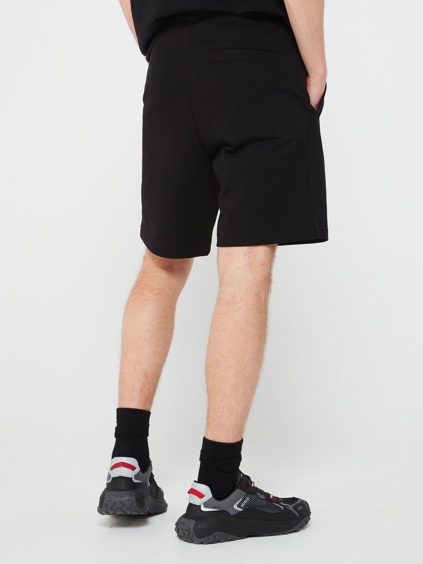 hugo-hugo-diz-relaxed-fit-gel-logo-jersey-shorts-blackstillFront