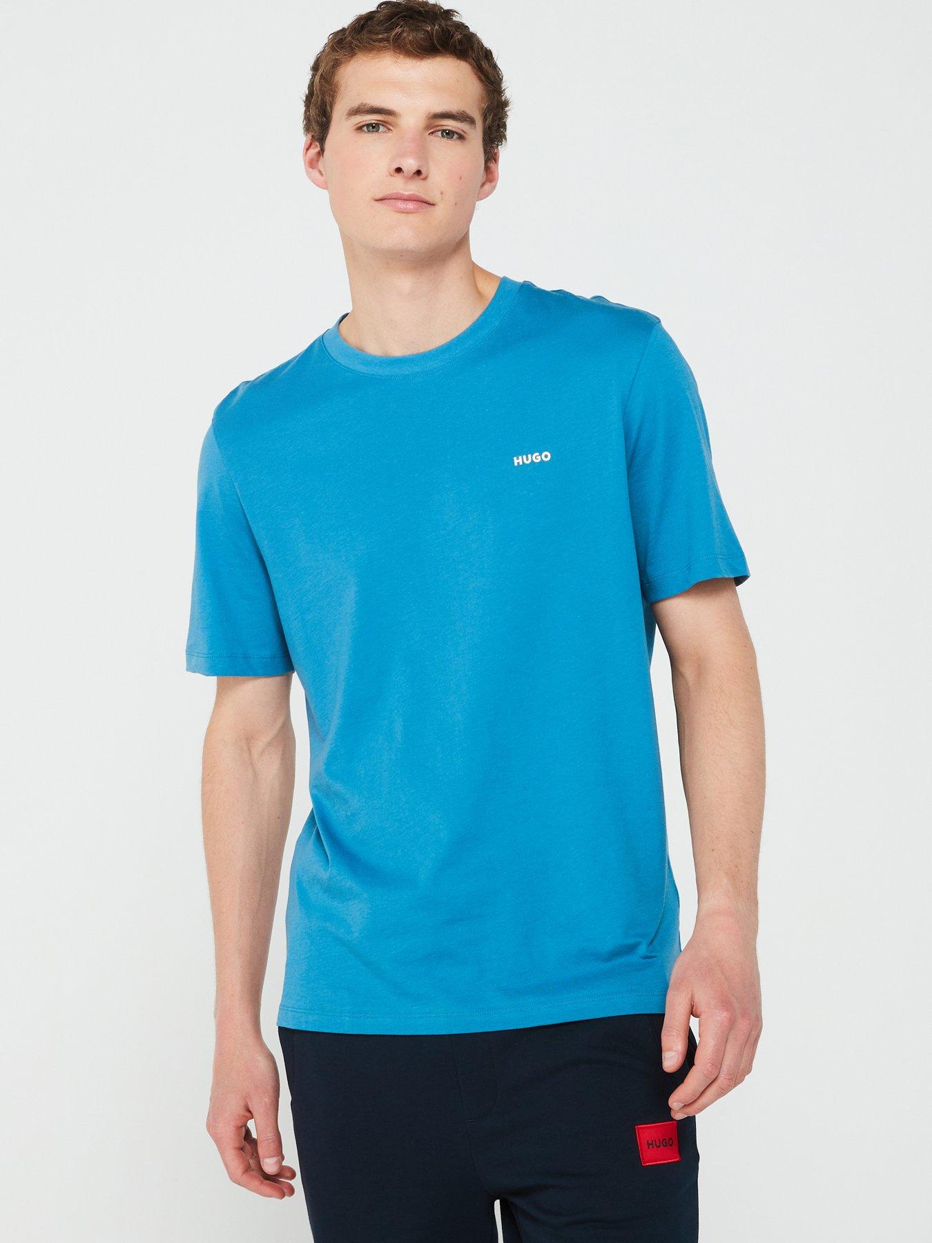 hugo-hugo-dero222-regular-fit-left-chest-logo-t-shirt-mid-bluefront