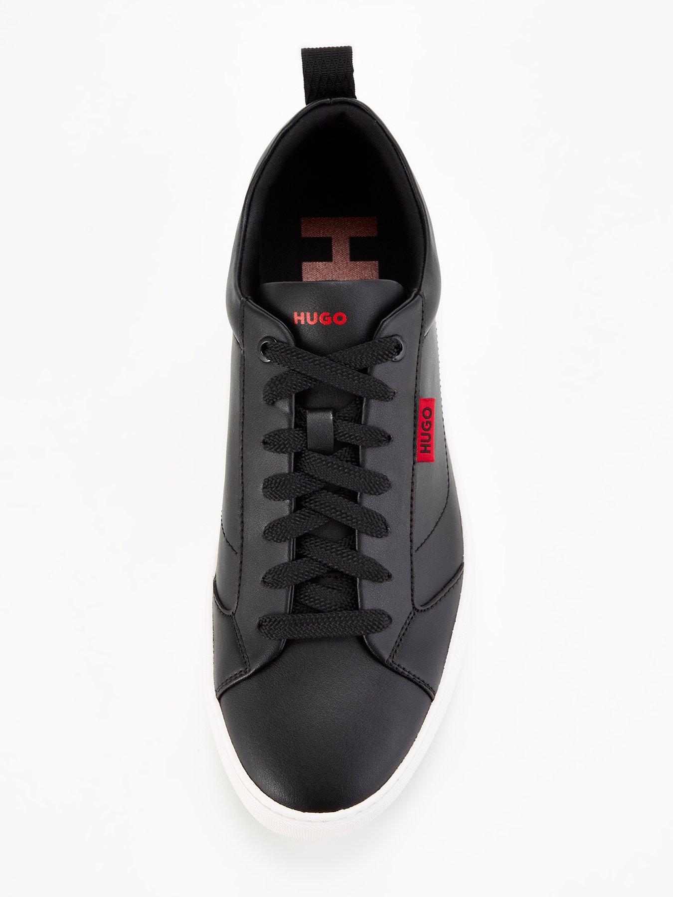 hugo-hugo-morrie-leather-lace-court-trainer-blackwhiteoutfit