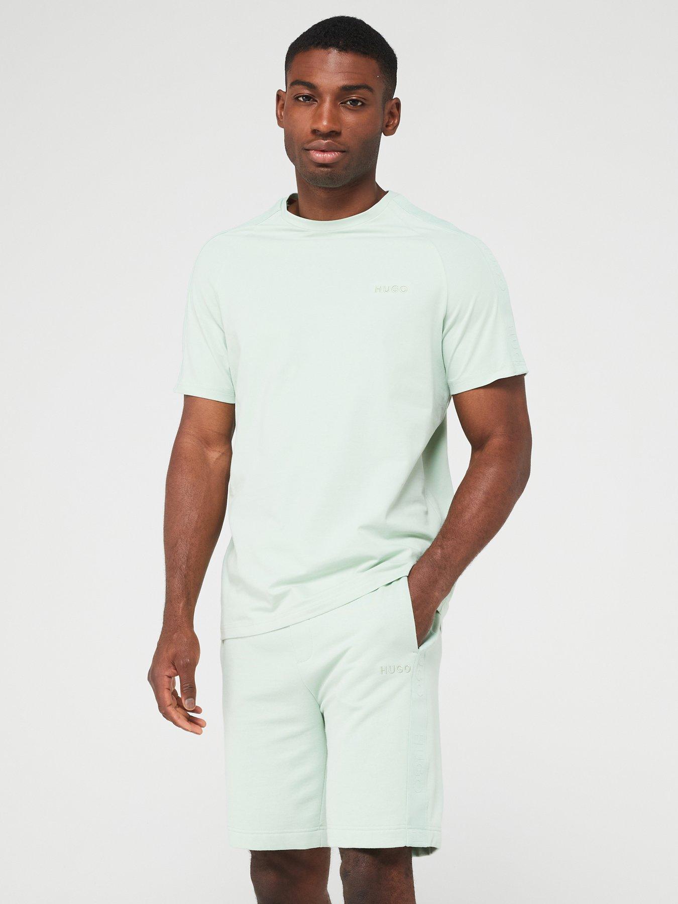 hugo-hugo-tonal-logo-loungewear-t-shirt-light-greenfront