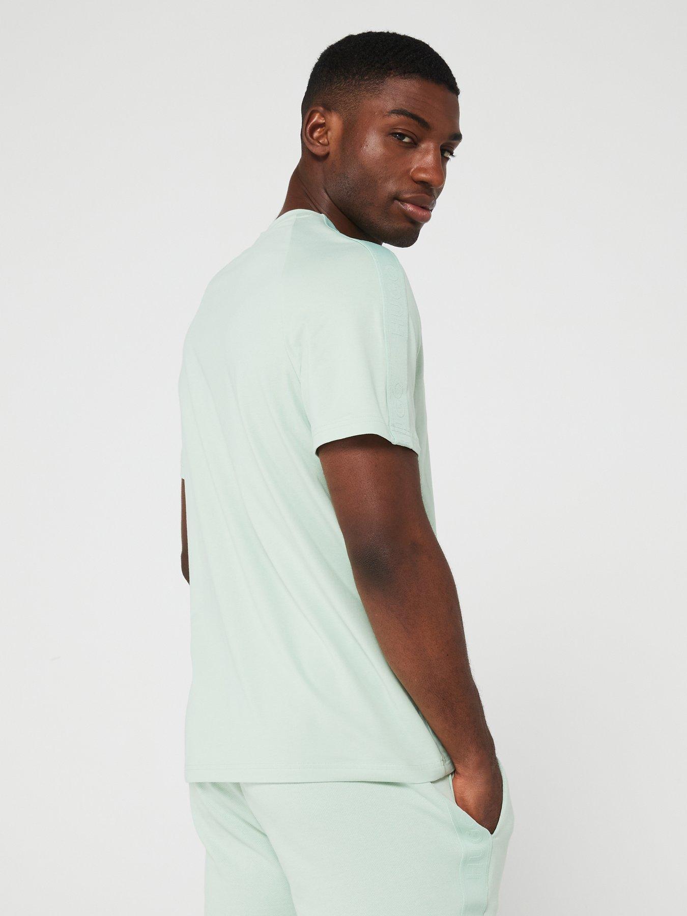 hugo-hugo-tonal-logo-loungewear-t-shirt-light-greenstillFront