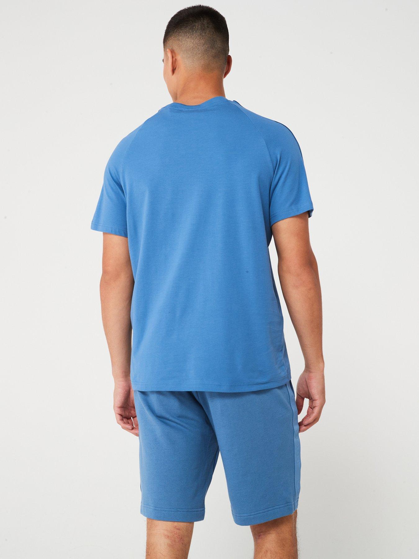 hugo-hugo-tonal-logo-loungewear-t-shirt-bluestillFront