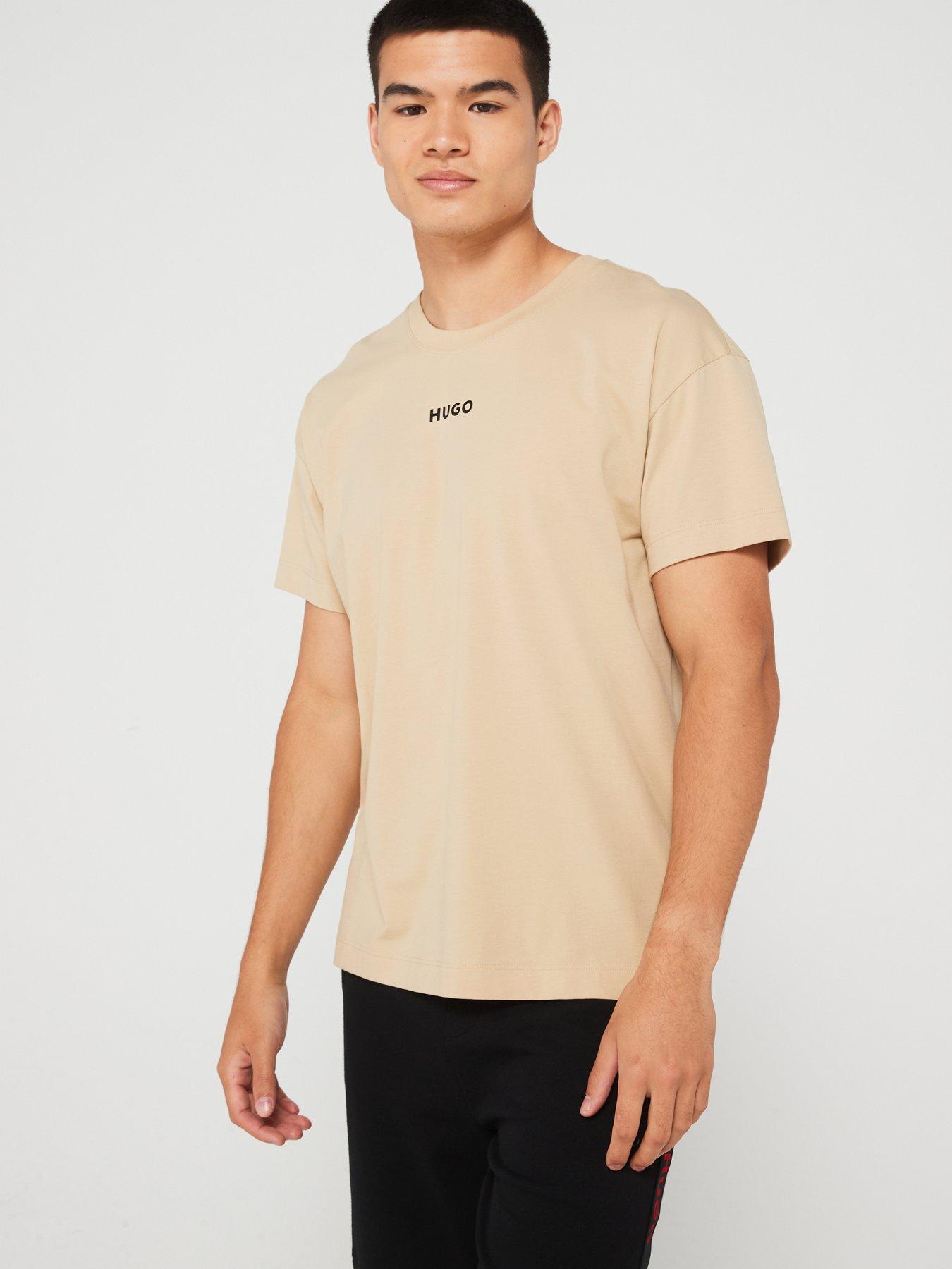 hugo-hugo-linked-loungewear-t-shirt-beige