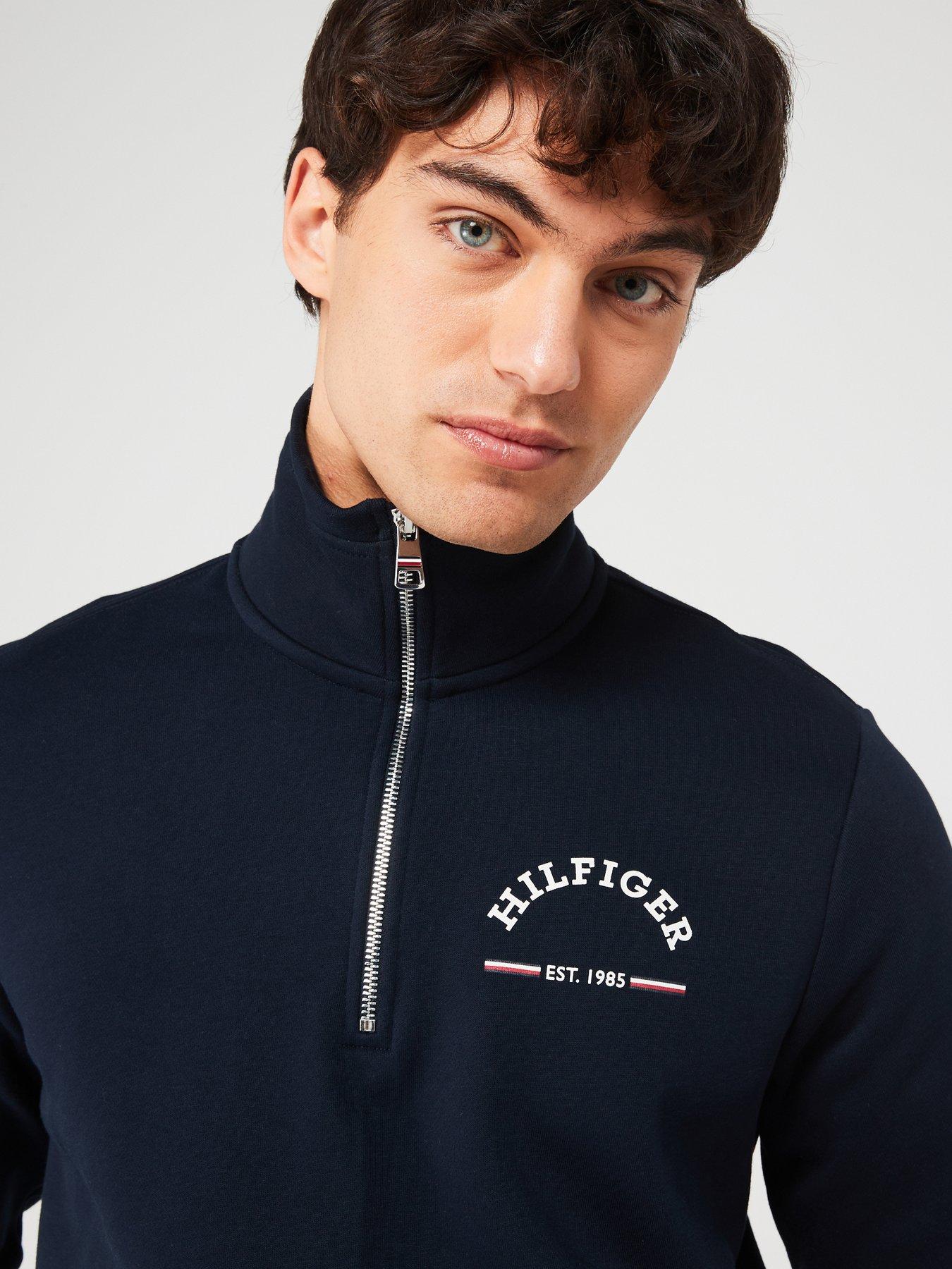 tommy-hilfiger-tommy-hilfiger-arch-logo-14-zip-sweat-navyoutfit