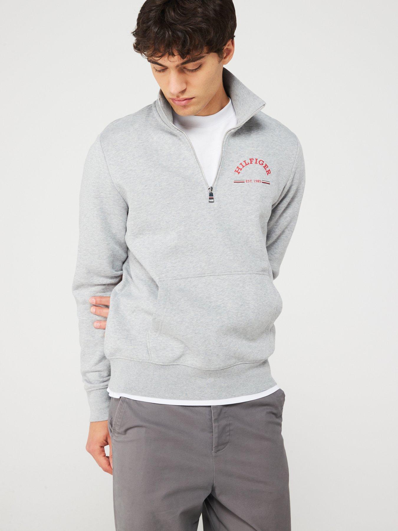 tommy-hilfiger-tommy-hilfiger-arch-logo-14-zip-sweat-grey