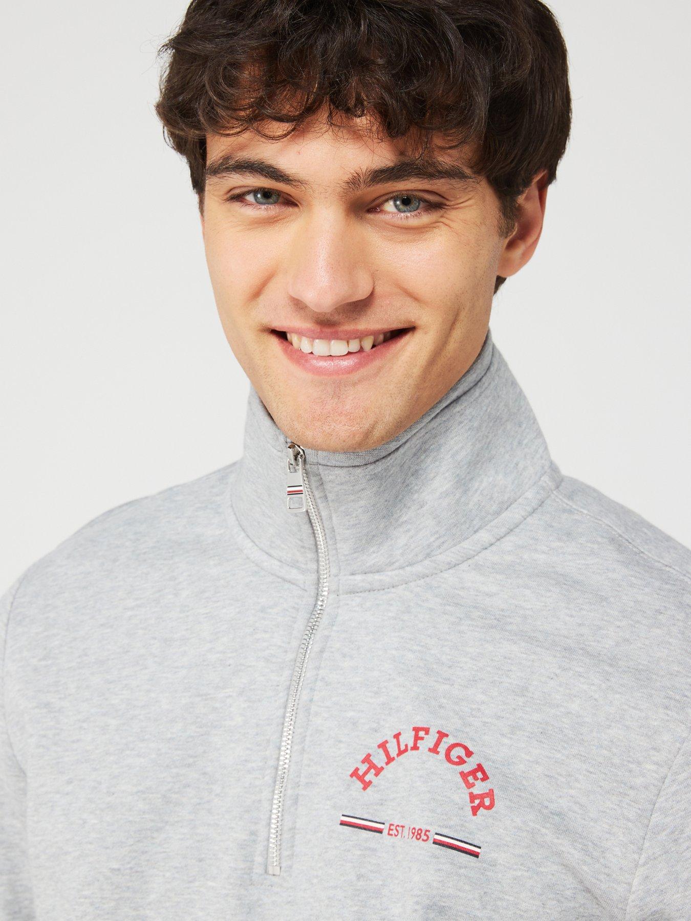 tommy-hilfiger-tommy-hilfiger-arch-logo-14-zip-sweat-greyoutfit